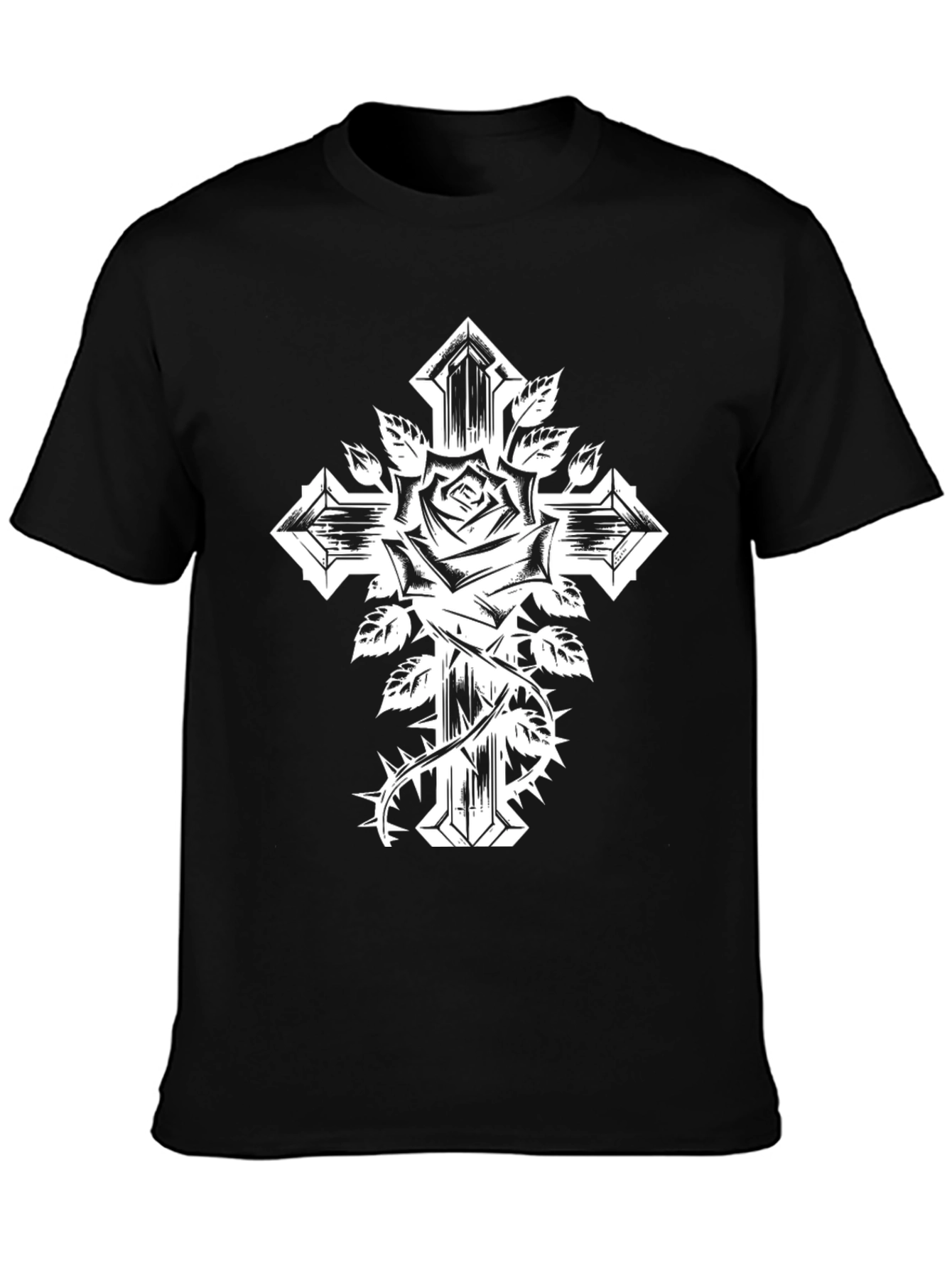 Rose and Cross Graphic Tee