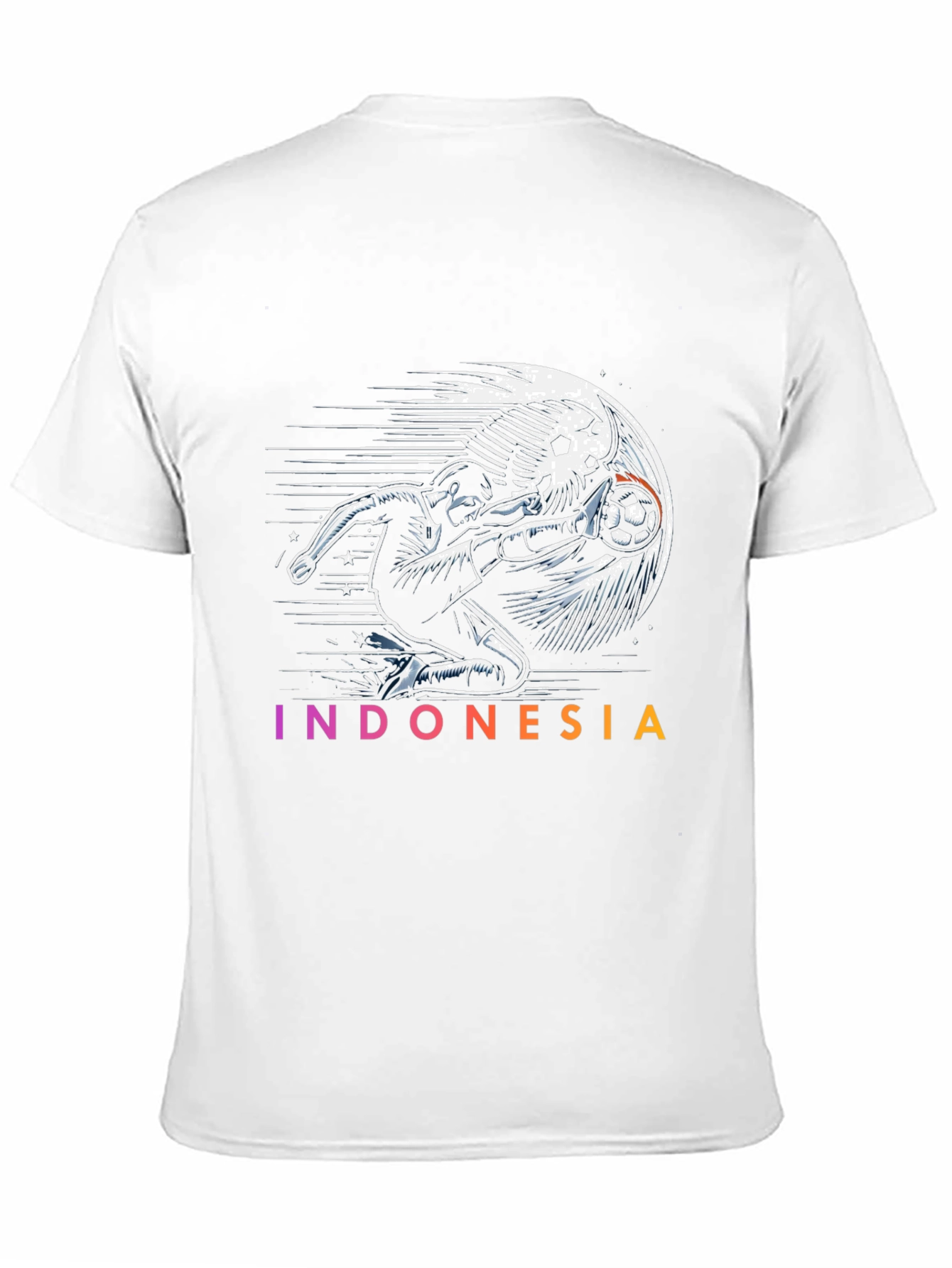 Indonesia Soccer Graphic Tee - Black Cotton T-Shirt