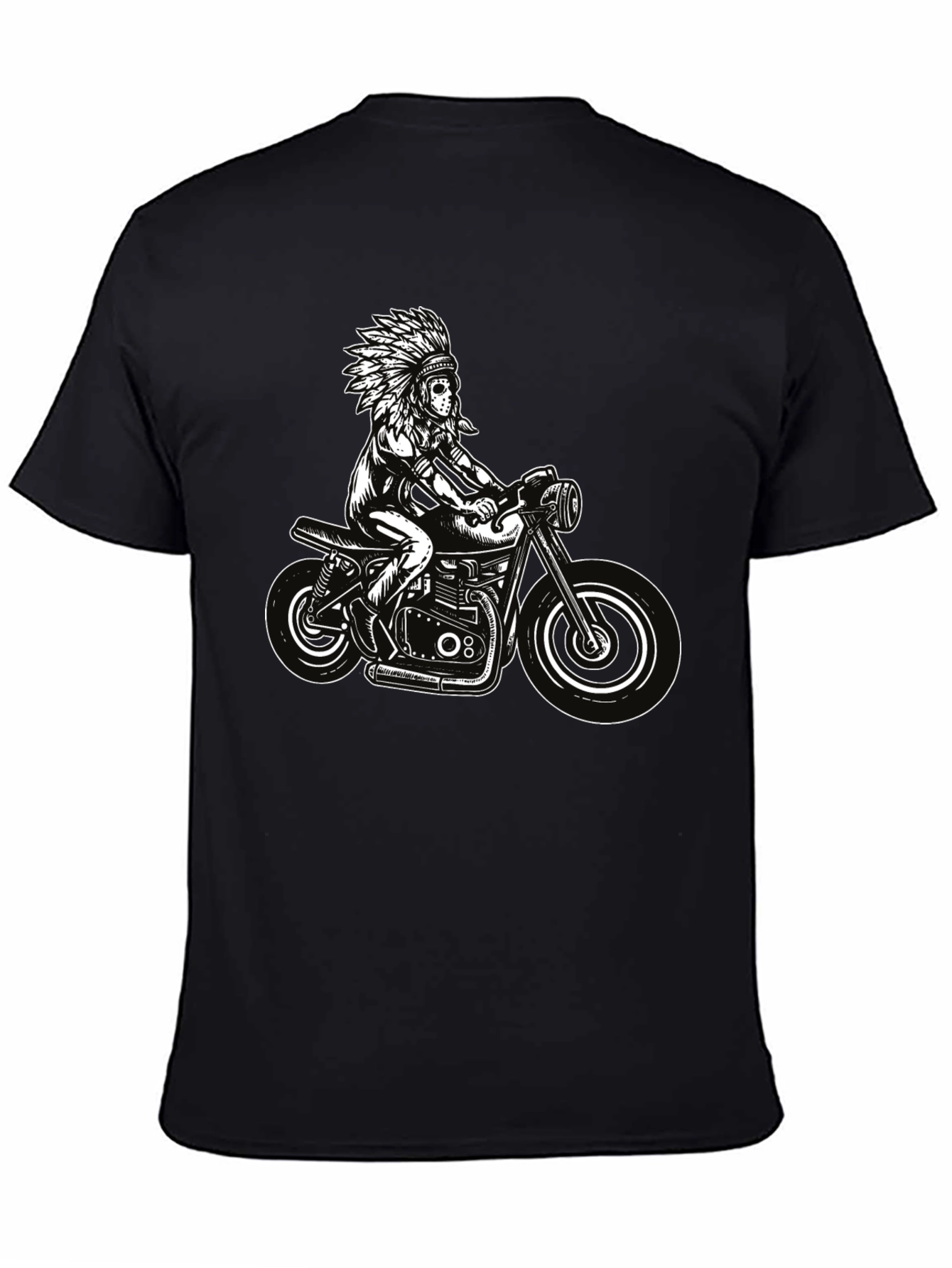Black Indian Motorcycle Graphic T-Shirt