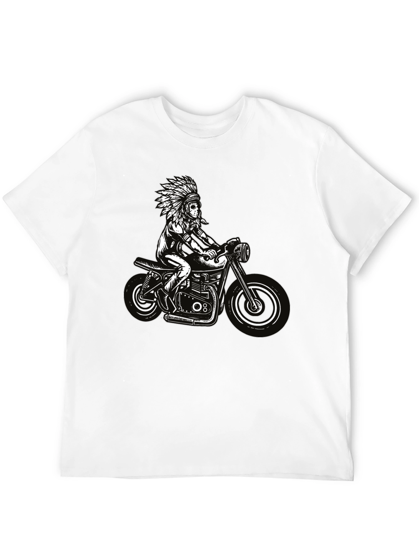 Black Indian Motorcycle Graphic T-Shirt