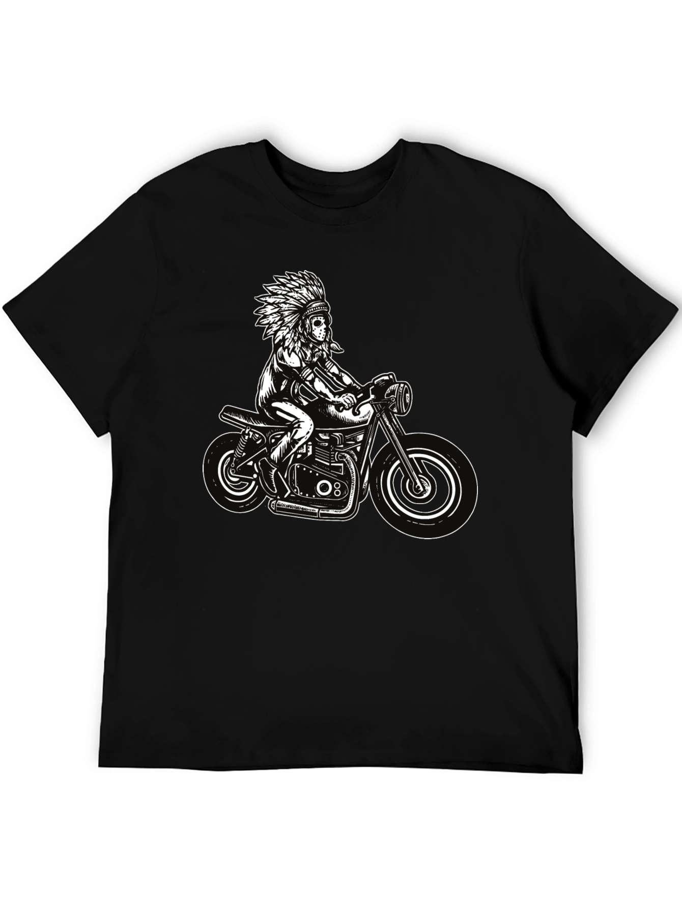 Black Indian Motorcycle Graphic T-Shirt