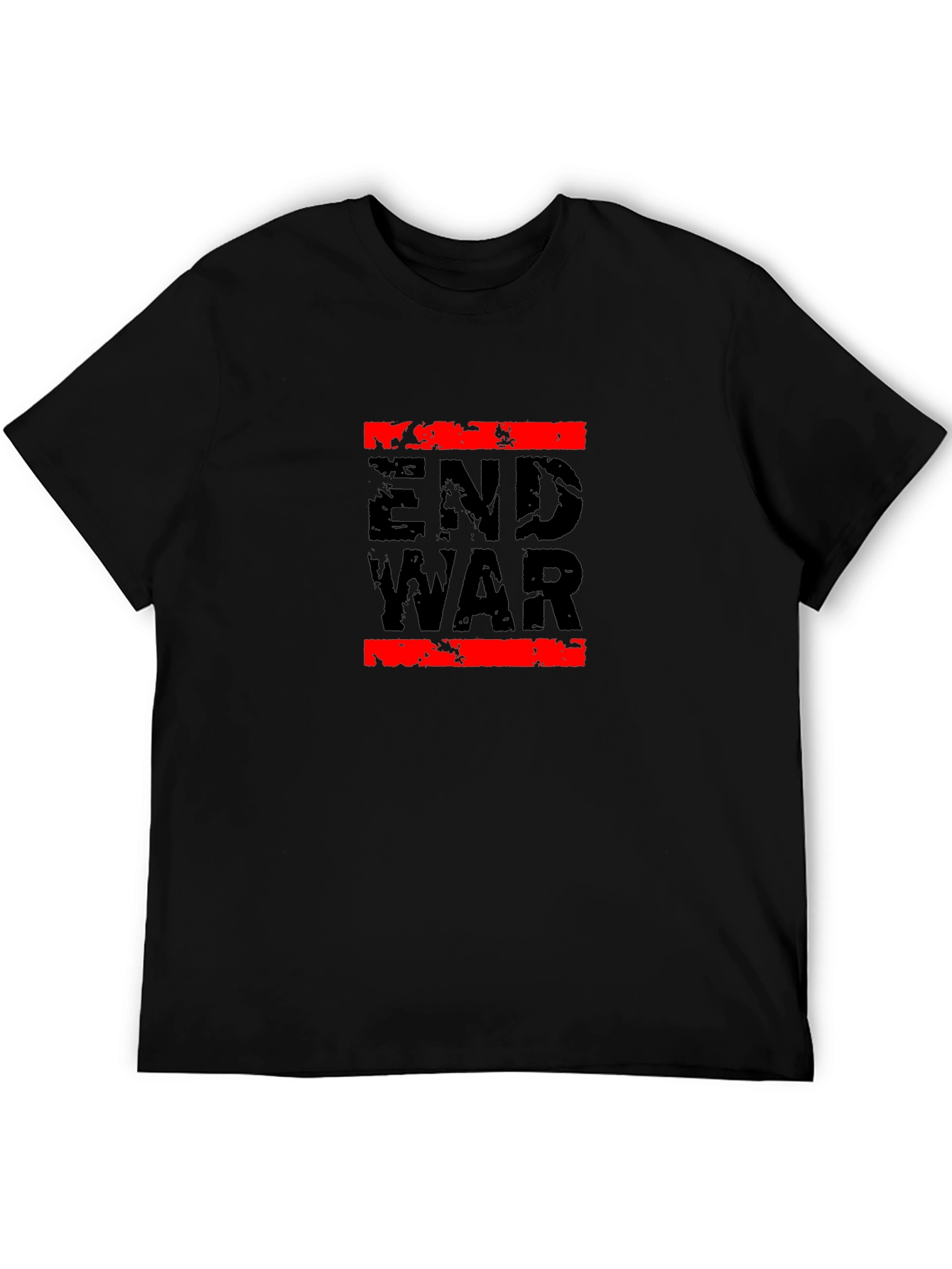 End War Graphic Tee - Black Cotton T-Shirt