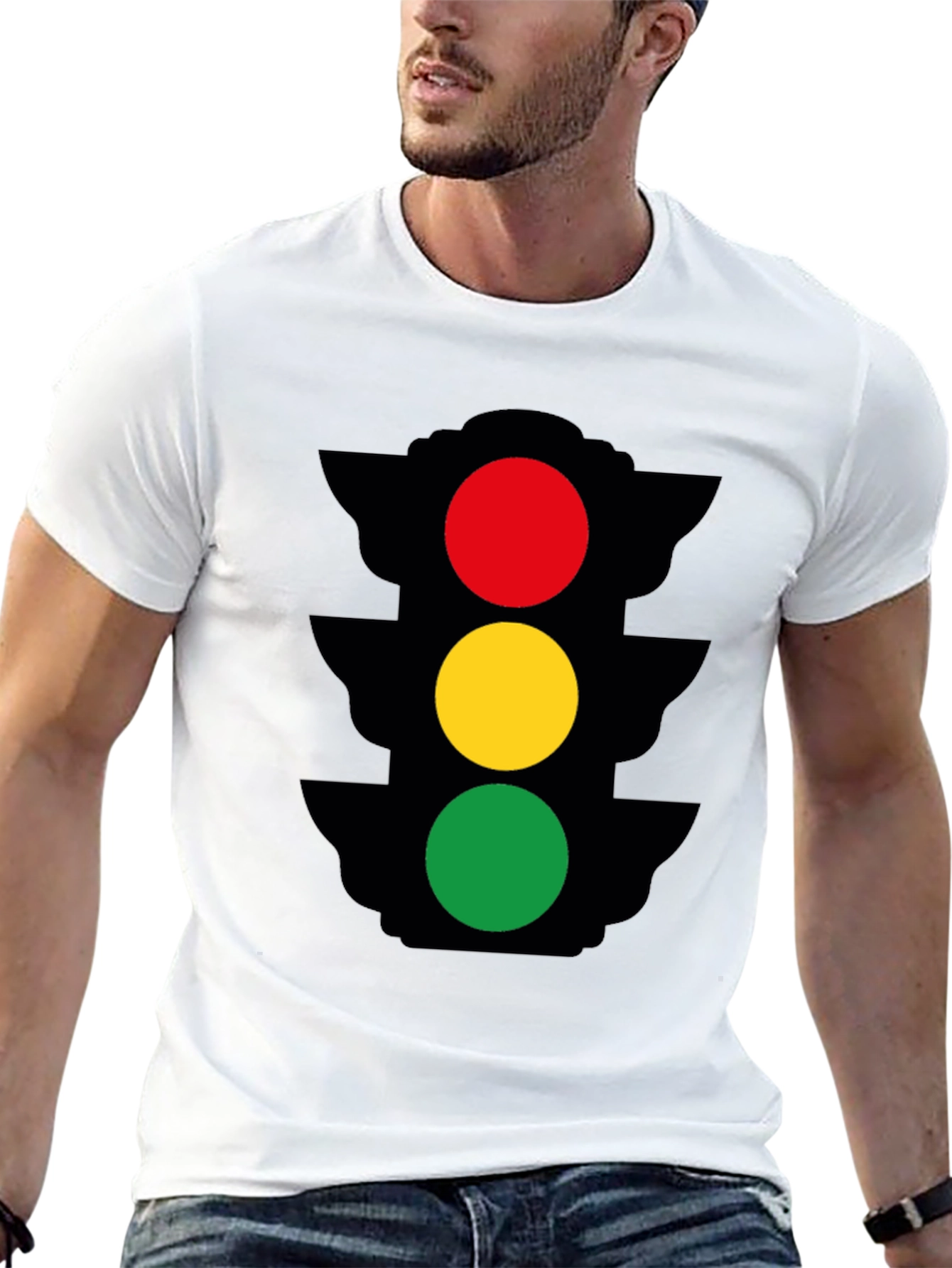 Traffic Light Graphic Tee - Stoplight Humor Shirt