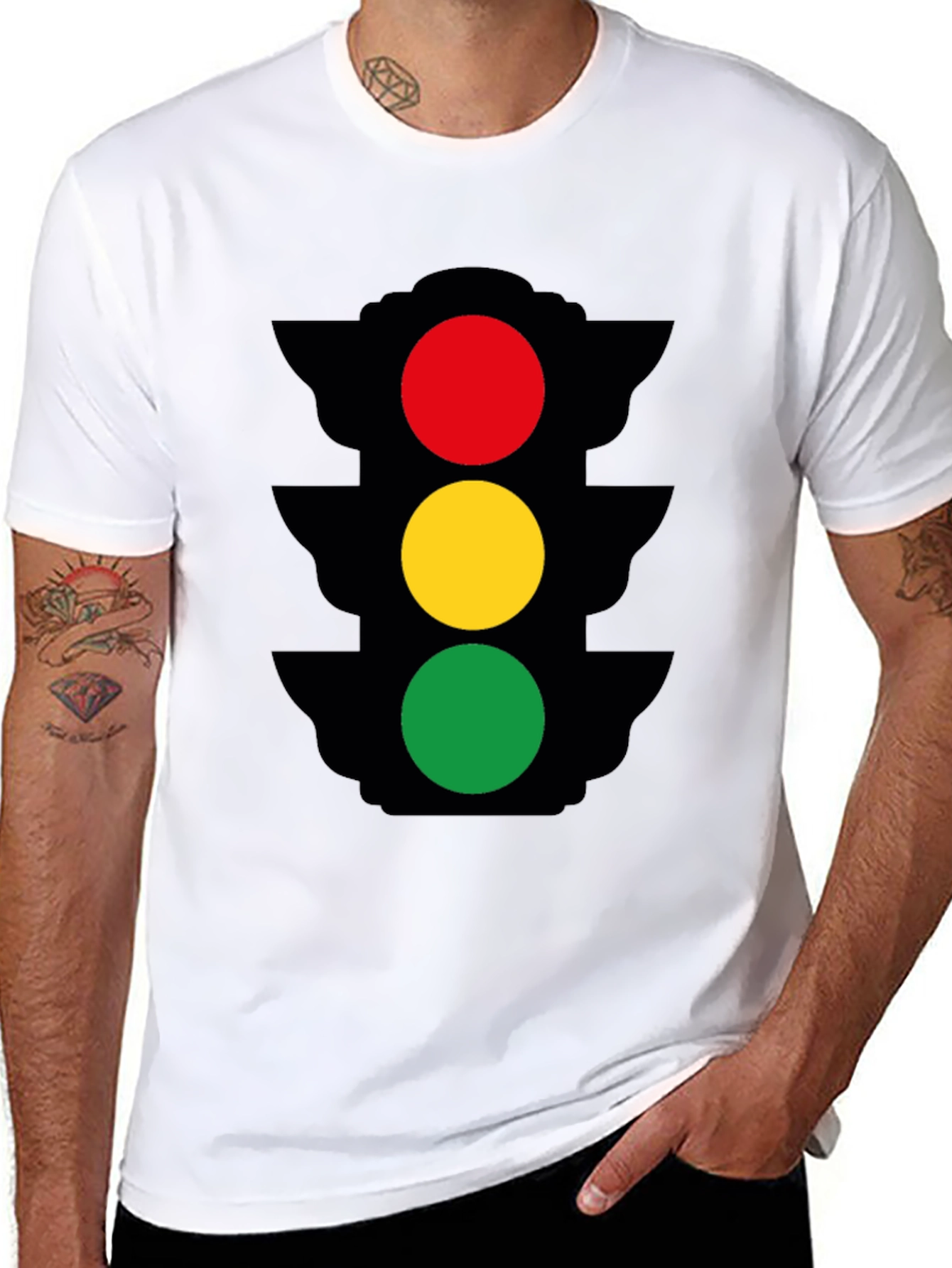 Traffic Light Graphic Tee - Stoplight Humor Shirt