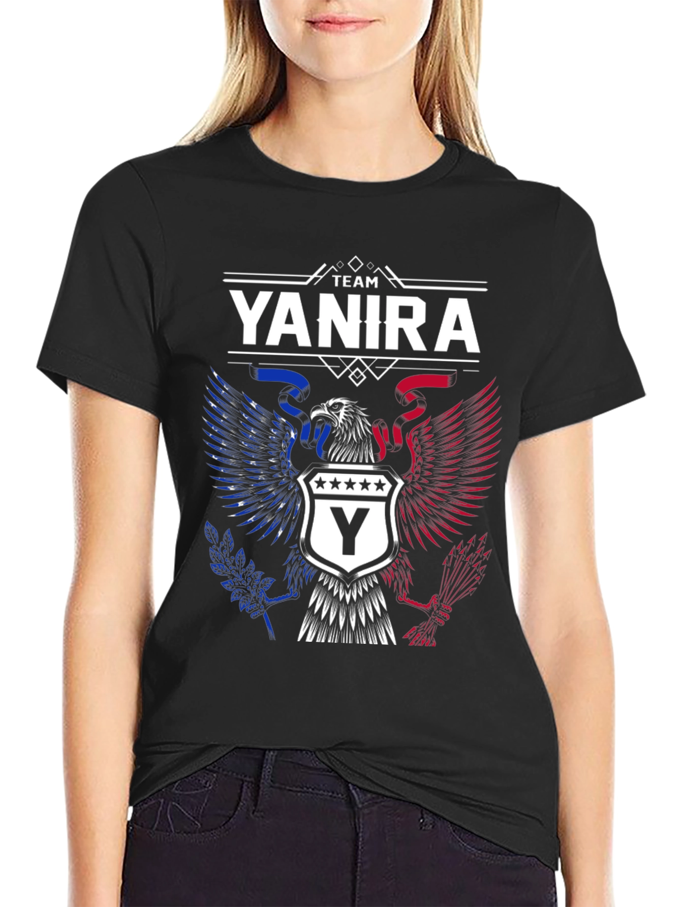 Team Yanira Eagle Crest Graphic T-Shirt