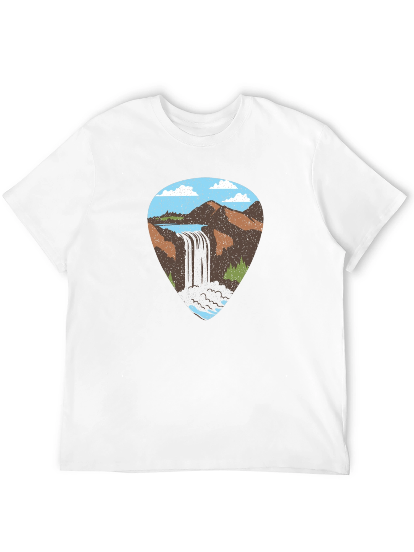 Waterfall Guitar Pick Graphic T-Shirt