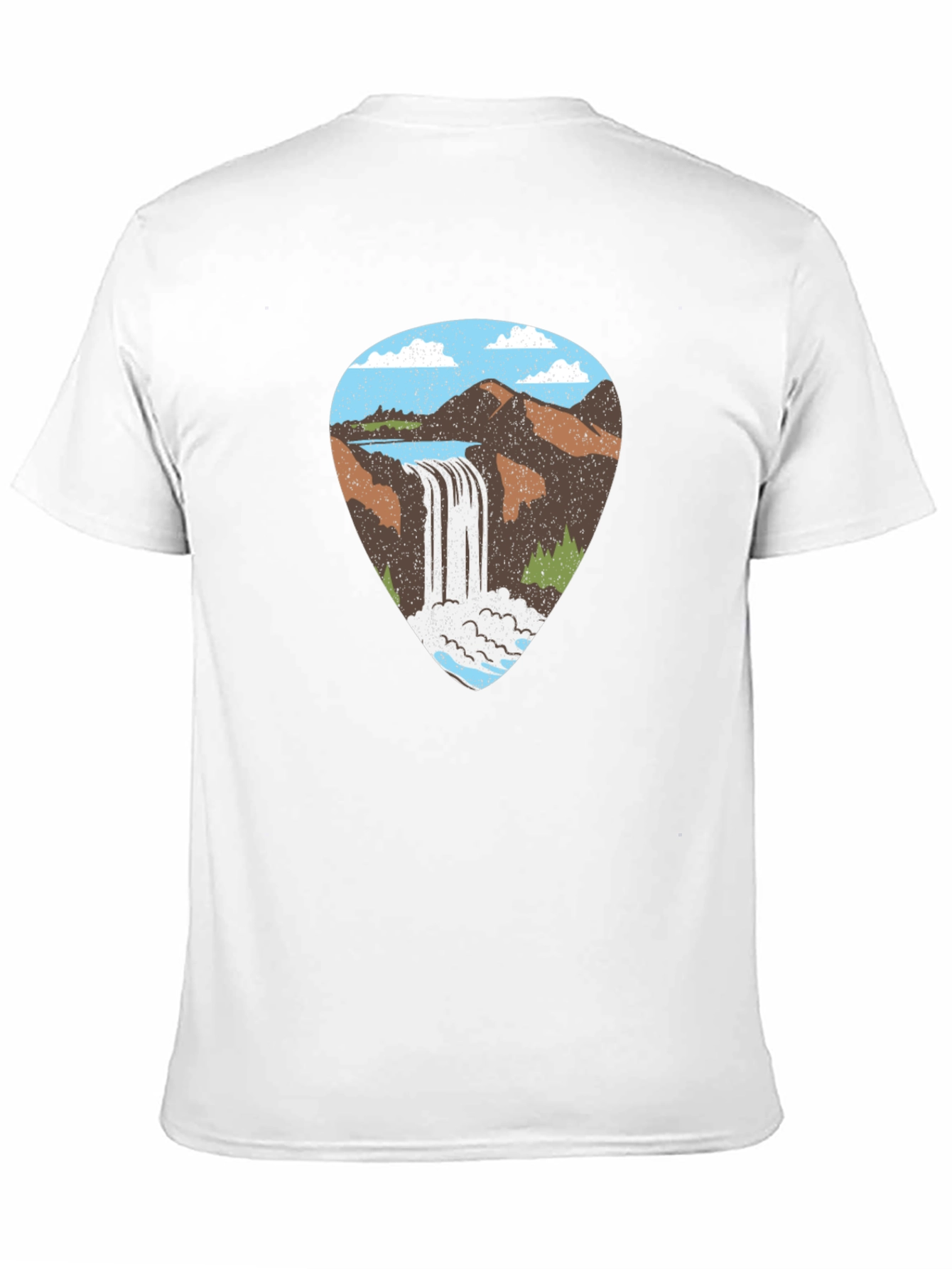 Waterfall Guitar Pick Graphic T-Shirt