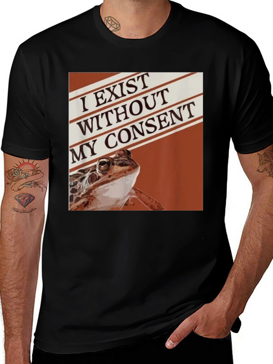Exist Without Consent Frog Graphic Tee - Black