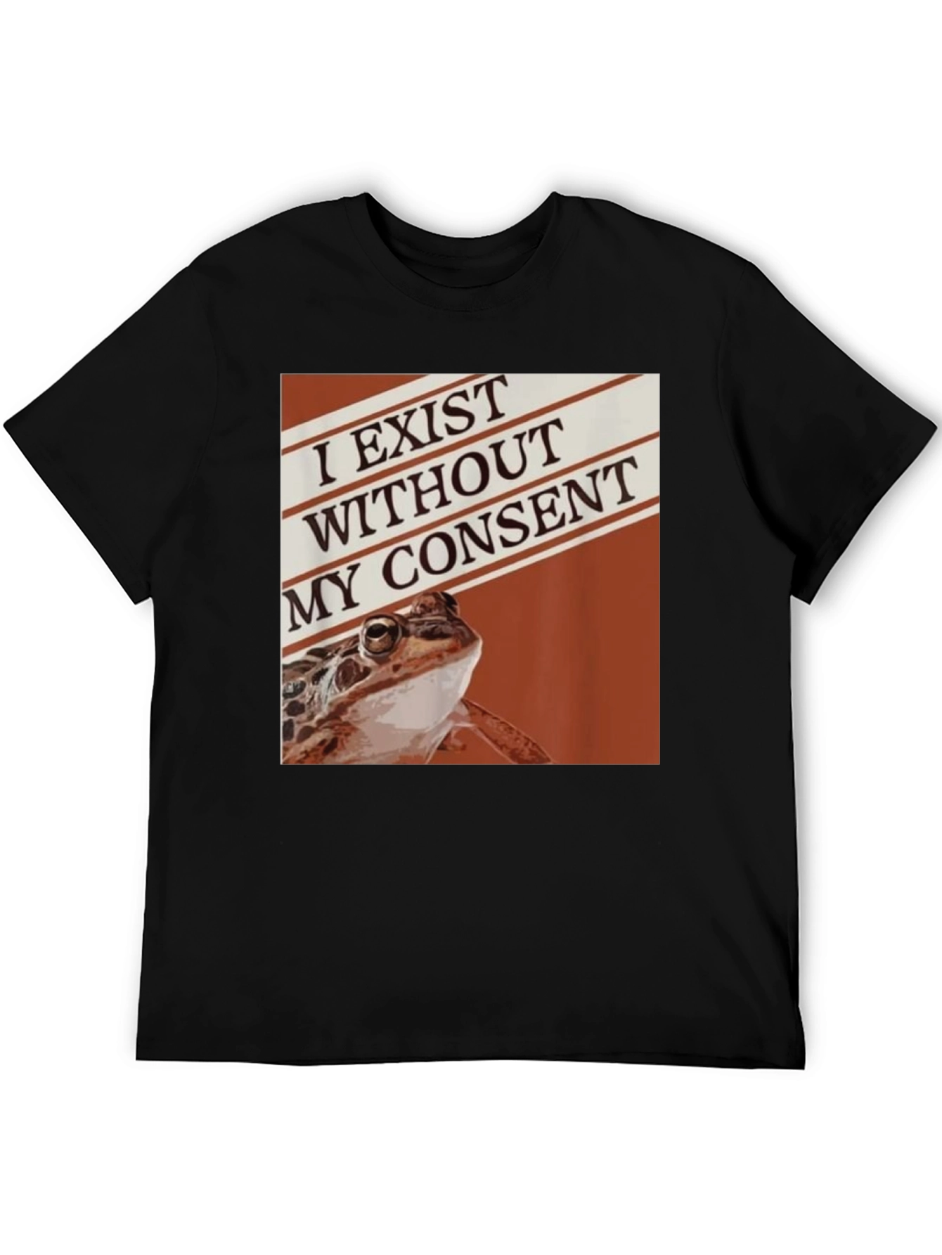 Exist Without Consent Frog Graphic Tee - Black