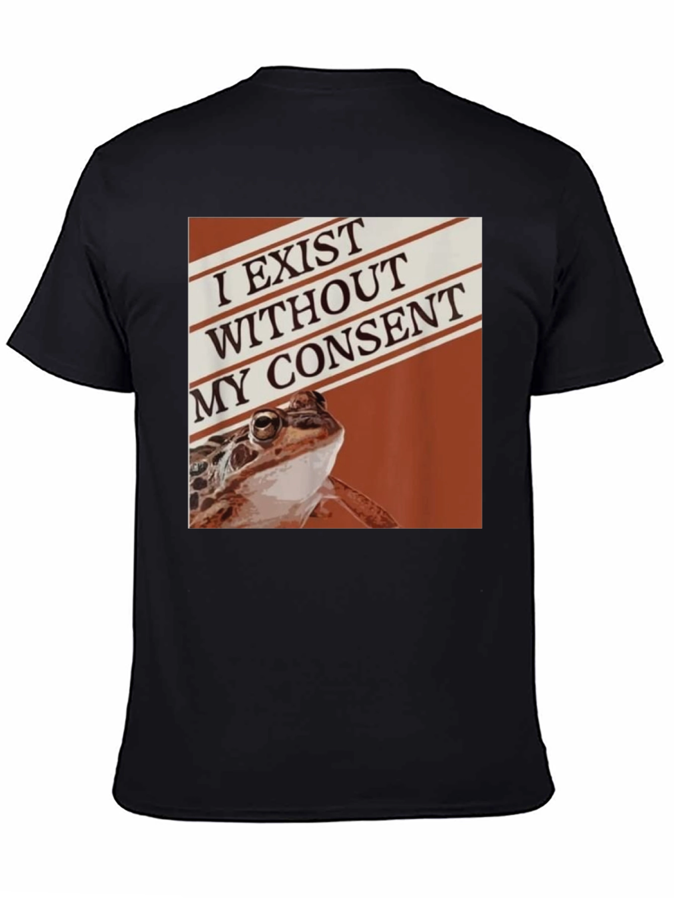 Exist Without Consent Frog Graphic Tee - Black