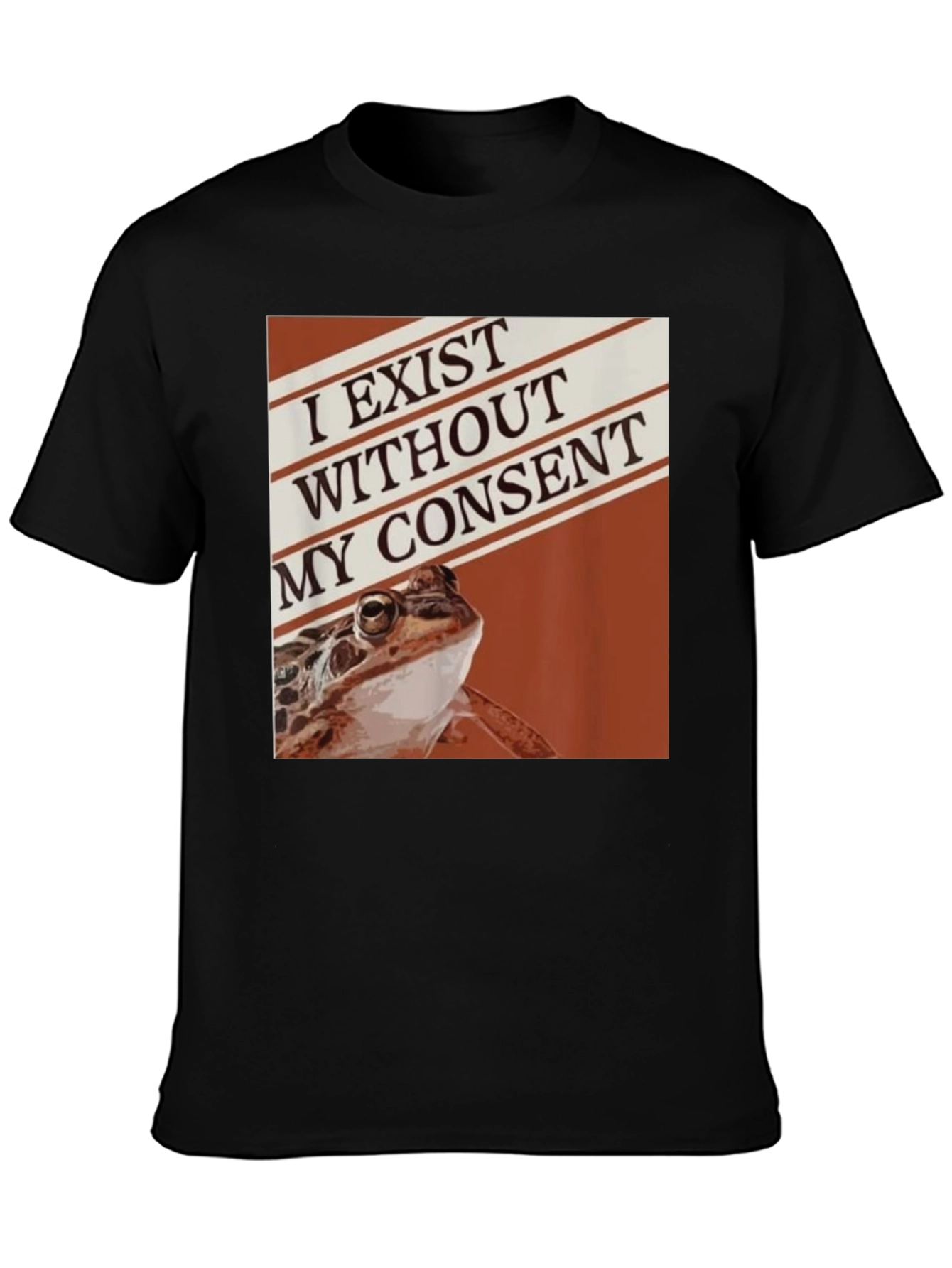 Exist Without Consent Frog Graphic Tee - Black