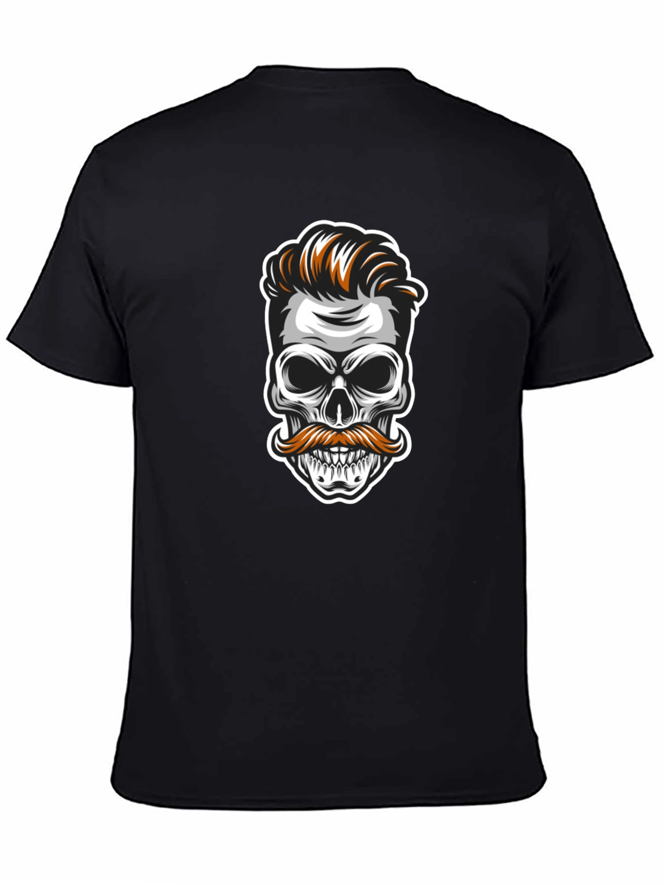 Skull Mustache Graphic Tee