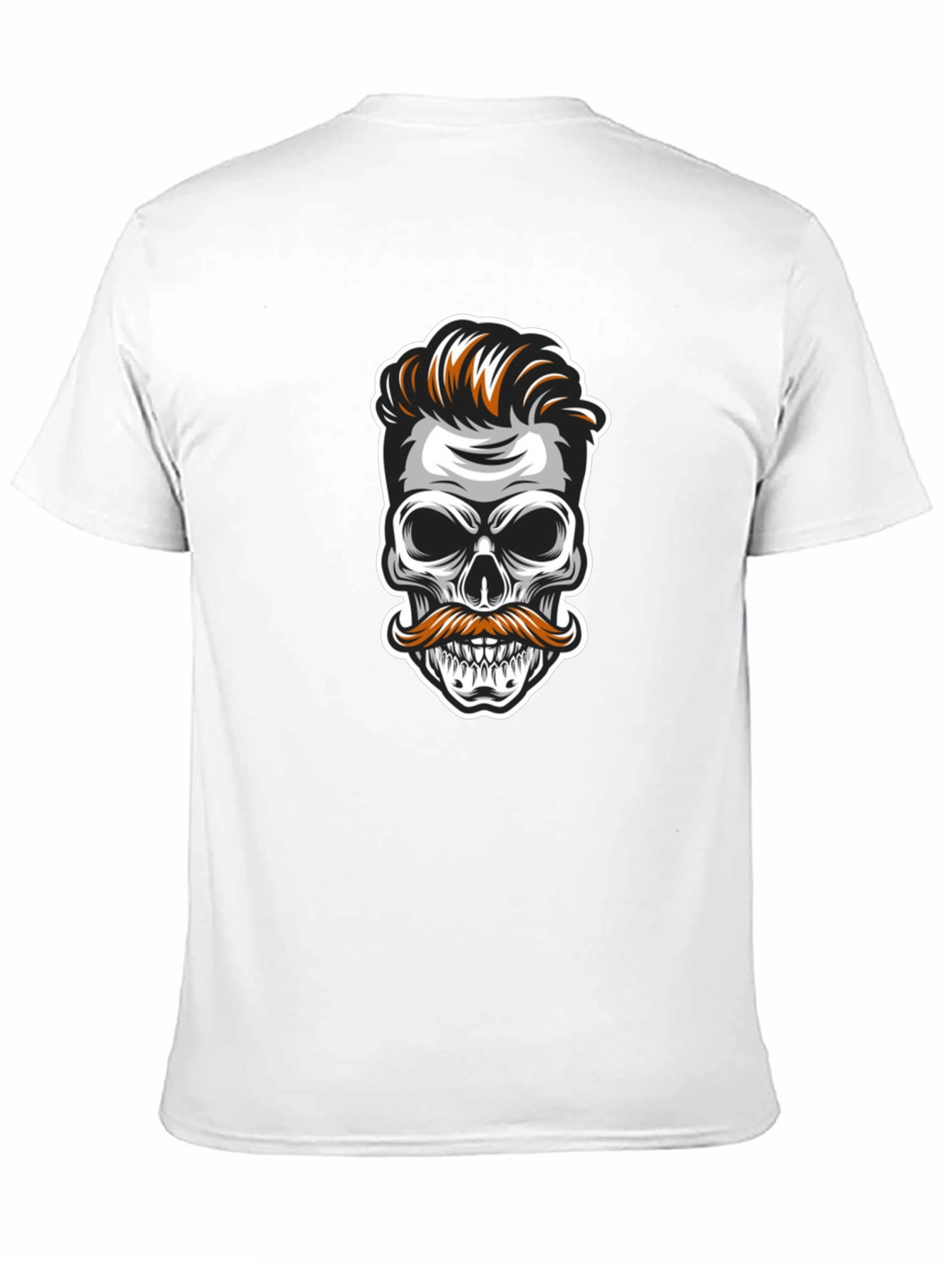 Skull Mustache Graphic Tee