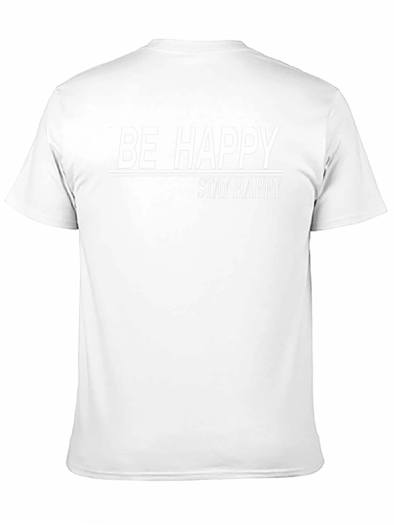 Be Happy Graphic Tee - Black Casual T-Shirt