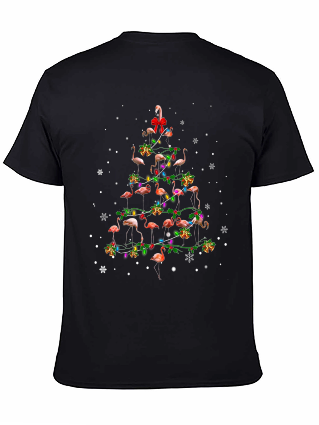 Flamingo Christmas Tree Graphic Tee
