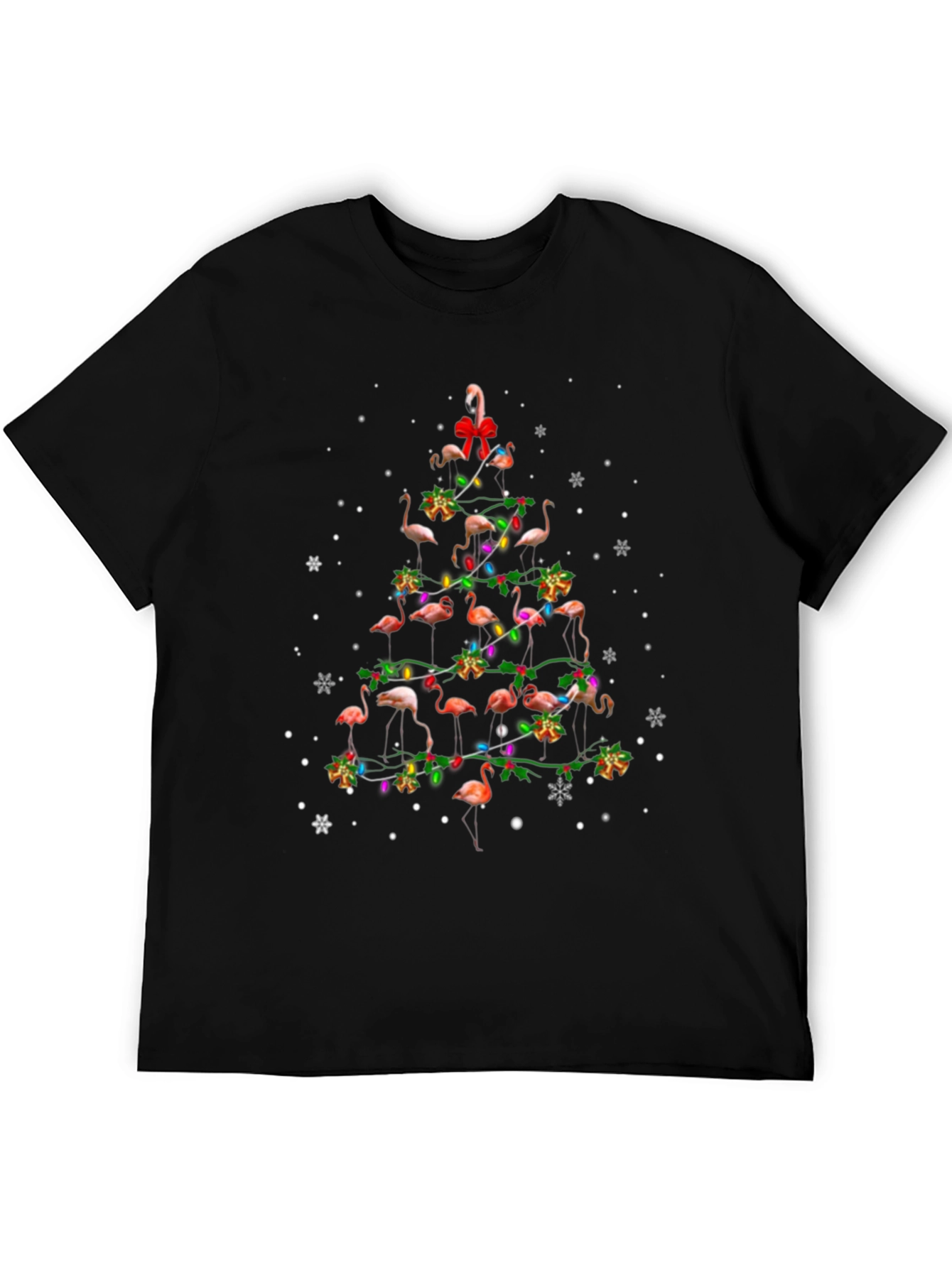 Flamingo Christmas Tree Graphic Tee