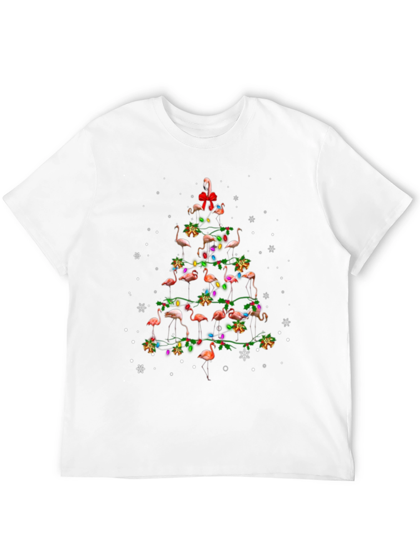 Flamingo Christmas Tree Graphic Tee