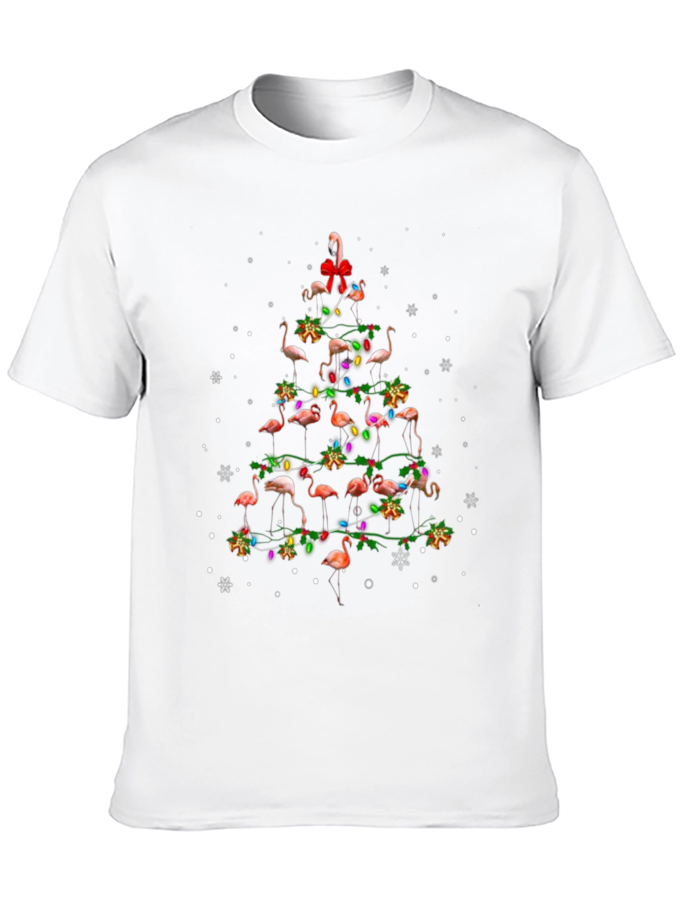 Flamingo Christmas Tree Graphic Tee