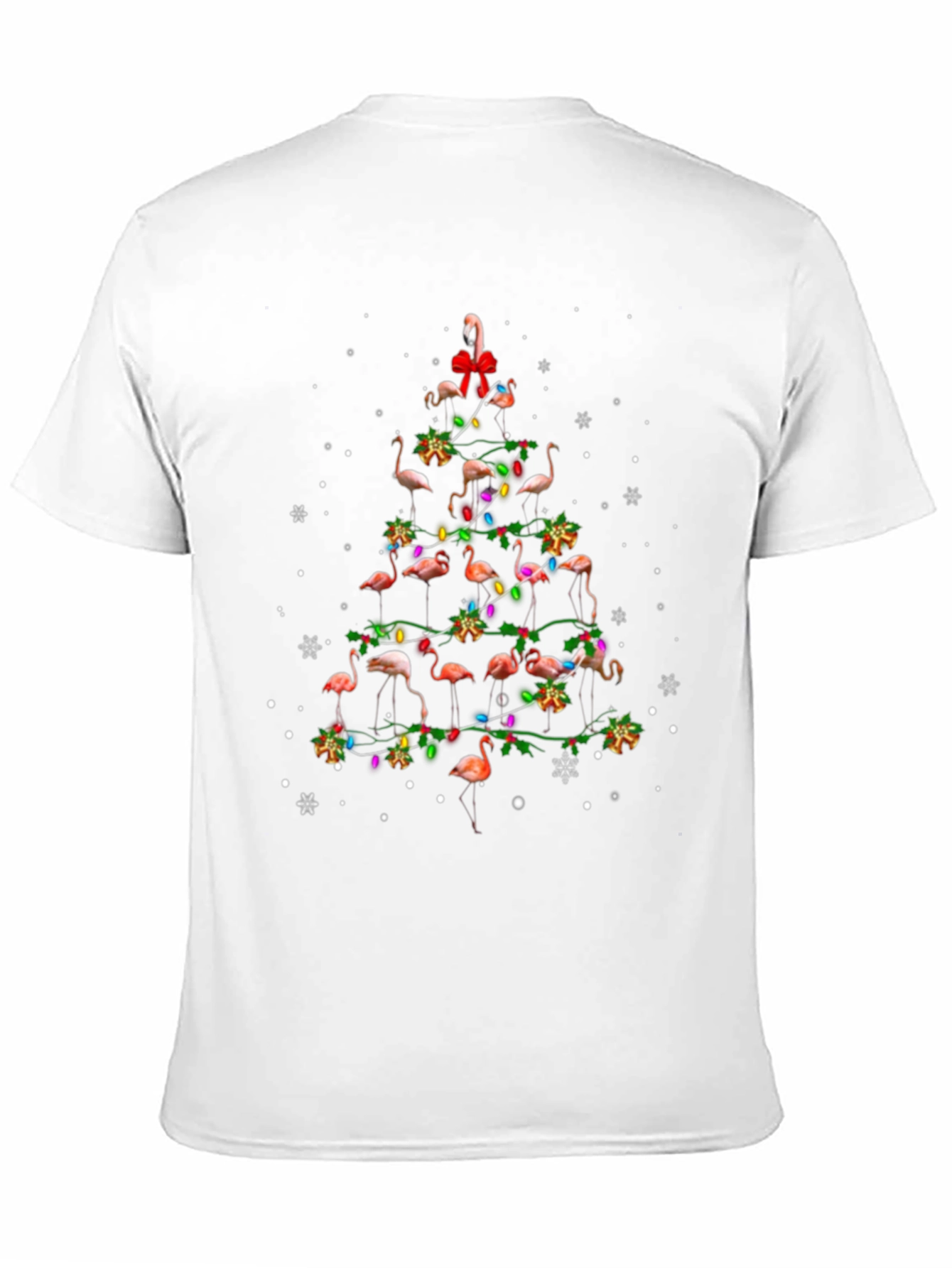 Flamingo Christmas Tree Graphic Tee
