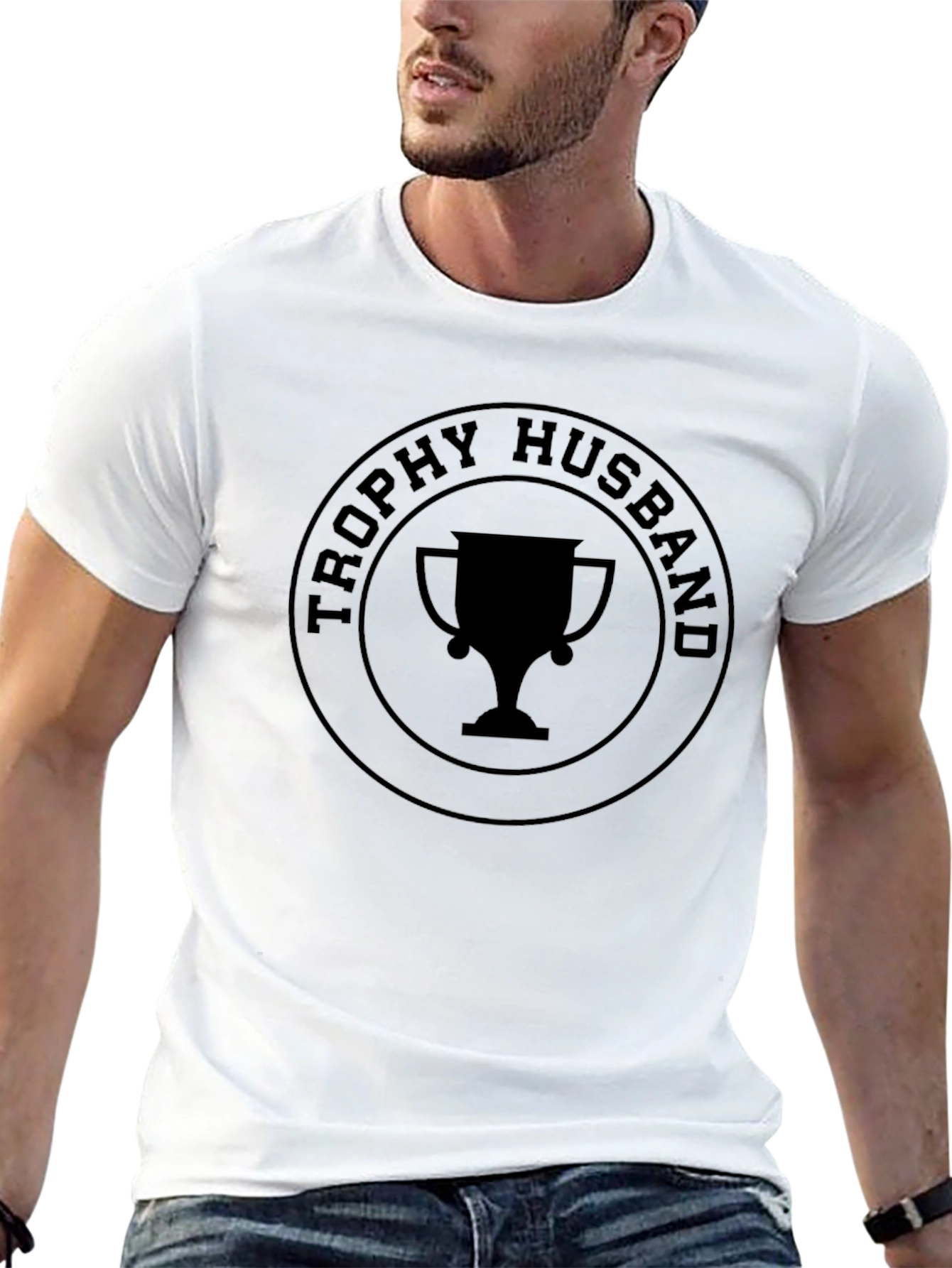 Trophy Husband Graphic Tee - Black