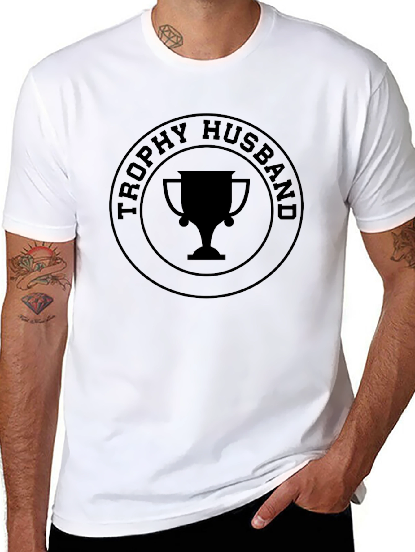 Trophy Husband Graphic Tee - Black