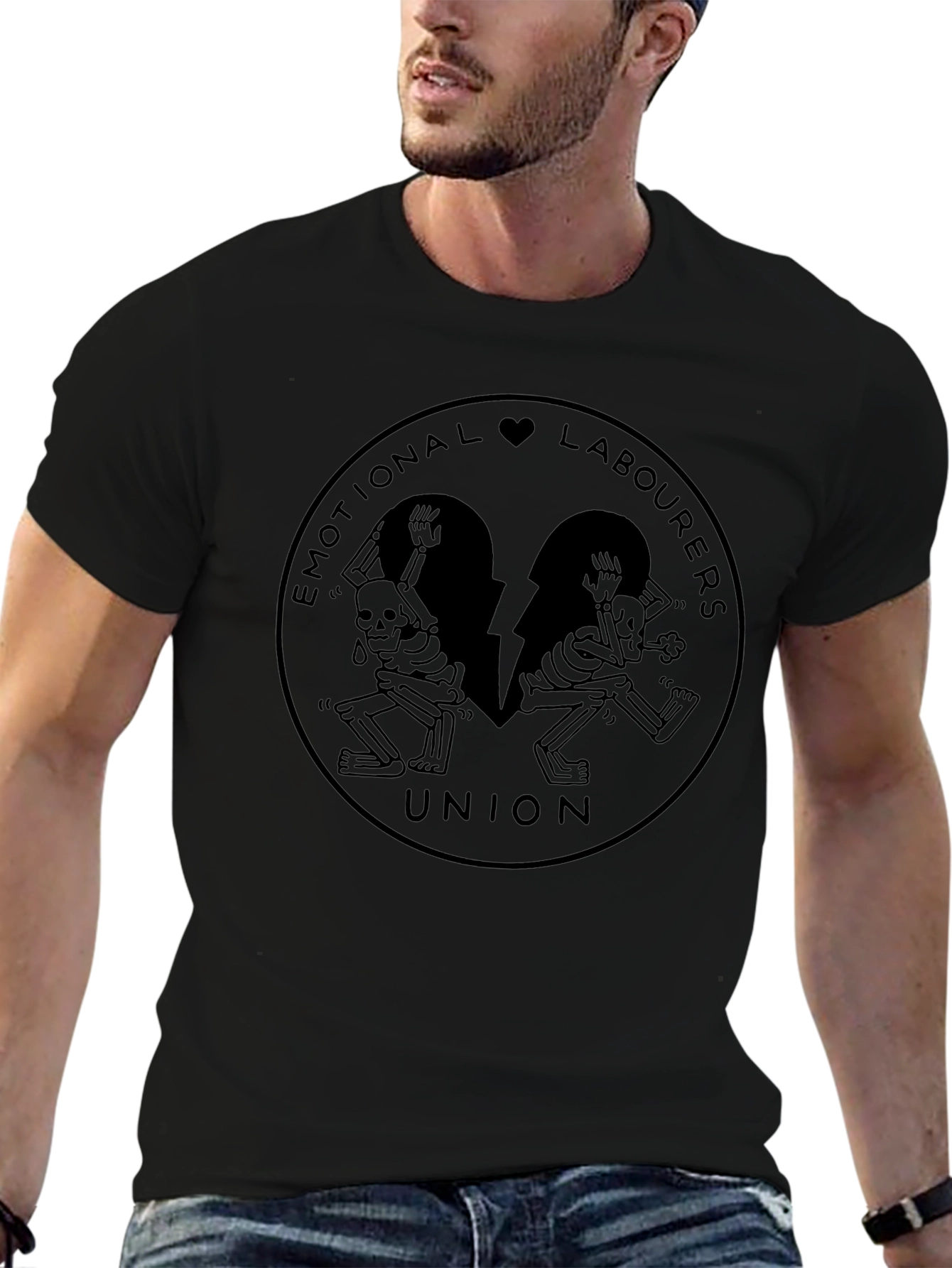 Emotional Labourers Union Black T-Shirt
