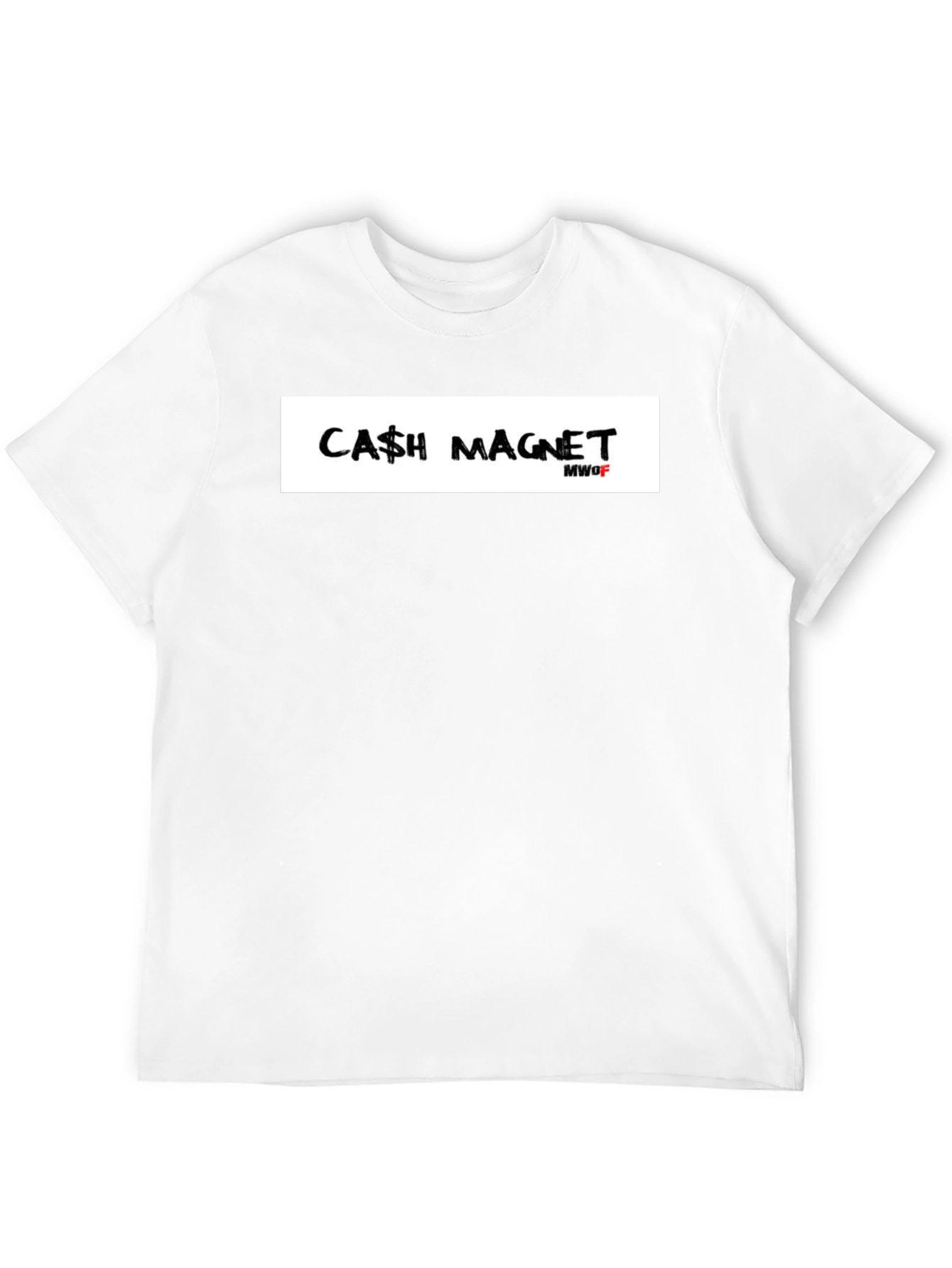 Cash Magnet Graphic T-Shirt - Black Crew Neck Tee