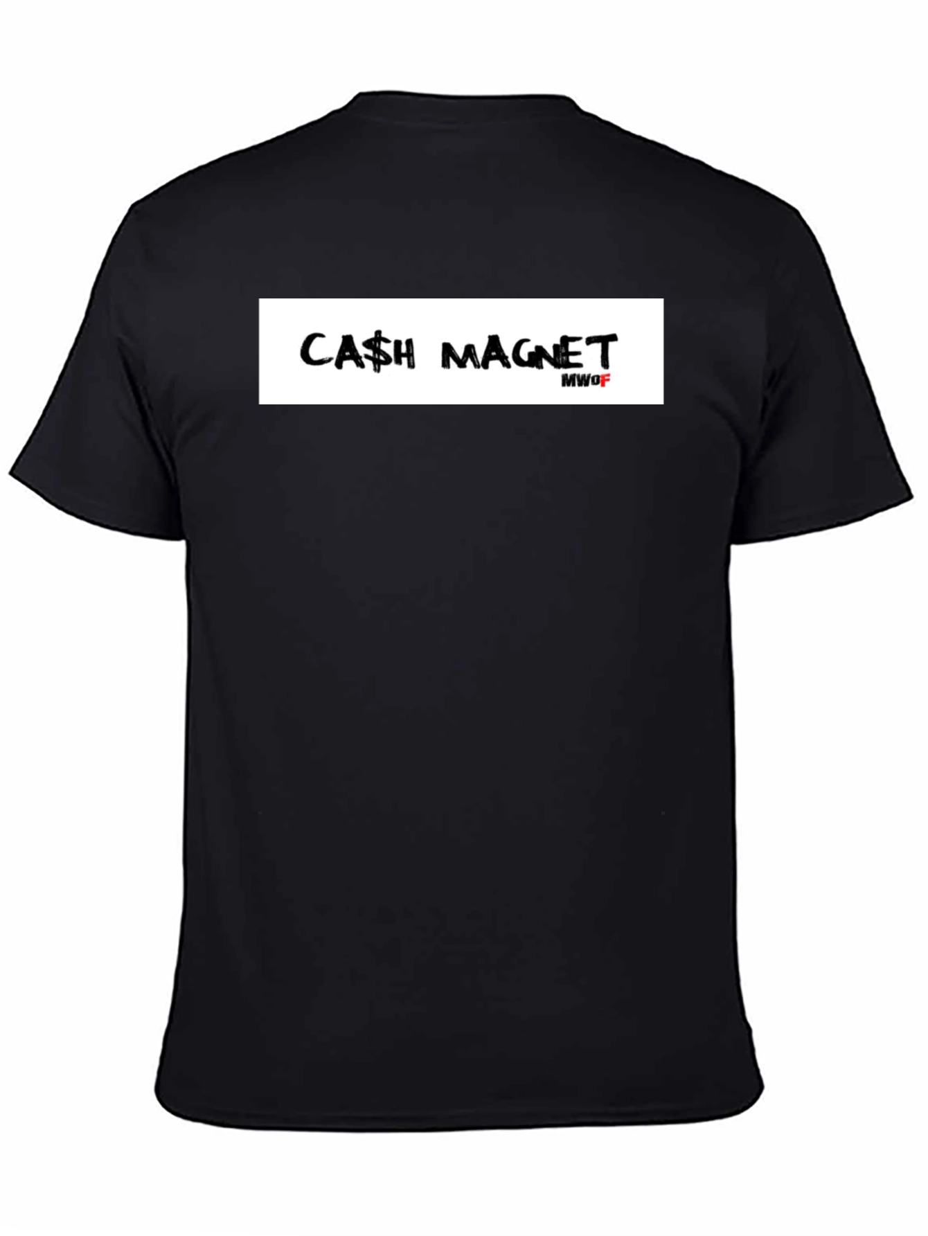 Cash Magnet Graphic T-Shirt - Black Crew Neck Tee