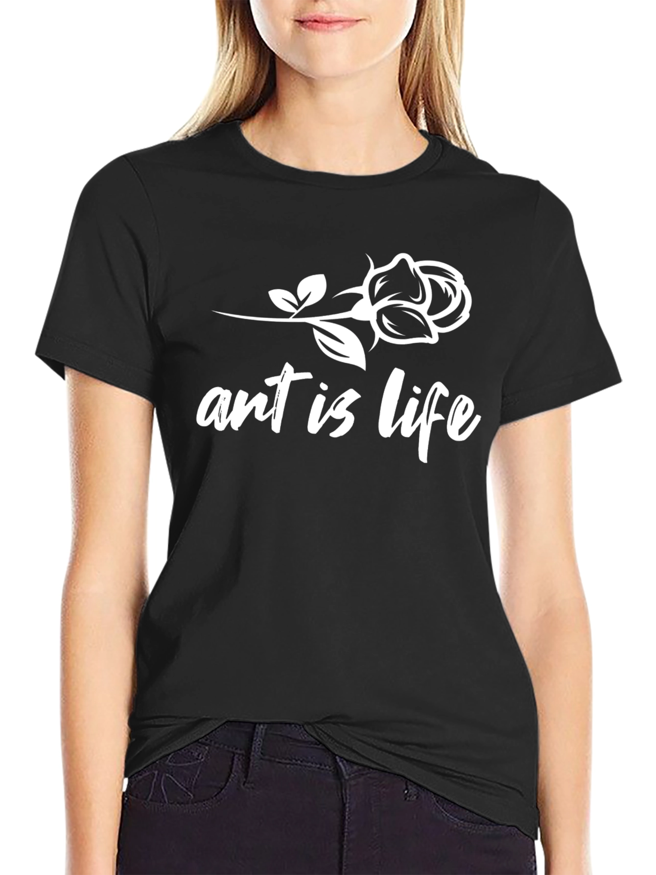 Art is Life Graphic Tee - Black Cotton T-Shirt
