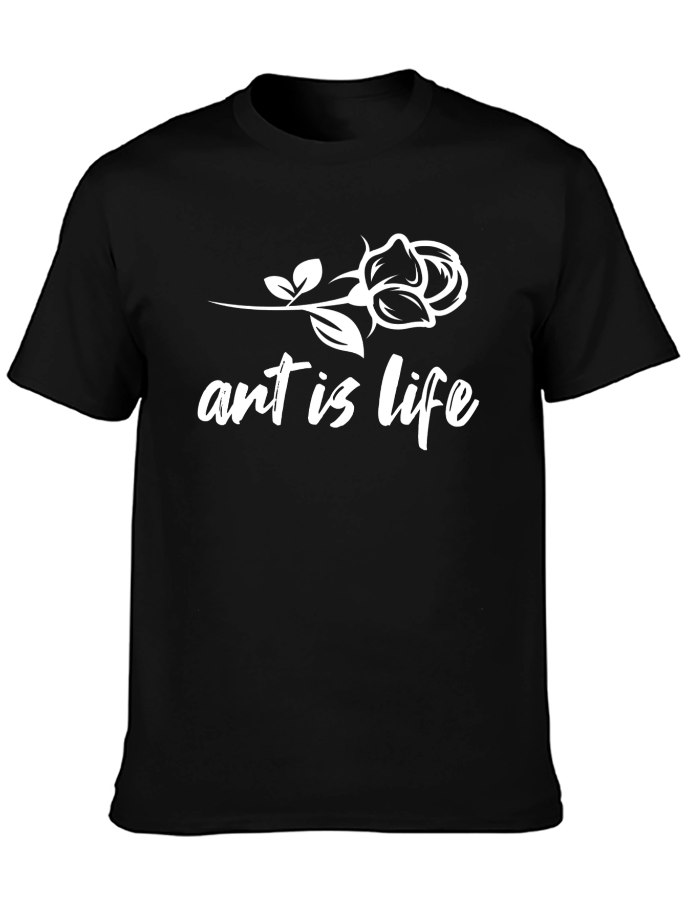 Art is Life Graphic Tee - Black Cotton T-Shirt