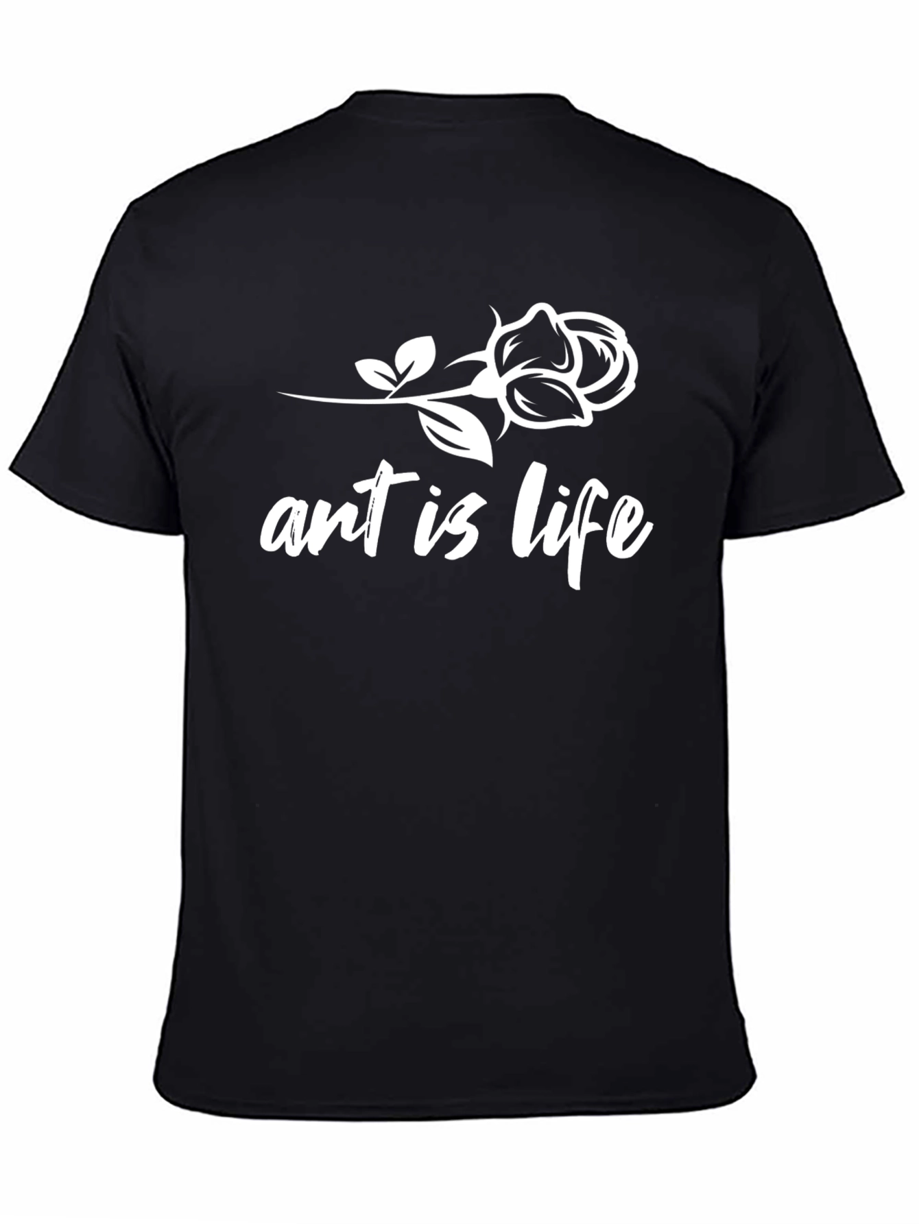 Art is Life Graphic Tee - Black Cotton T-Shirt