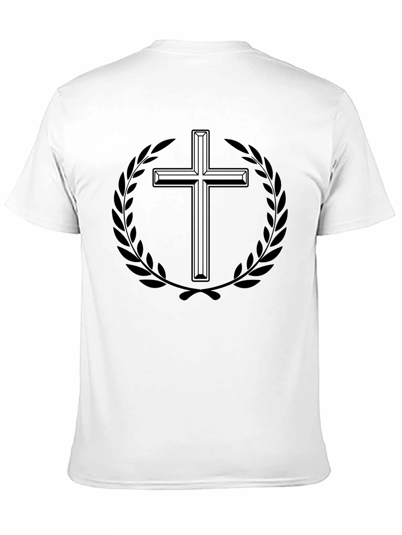 Mens Black Graphic T-Shirt - Cross and Laurel