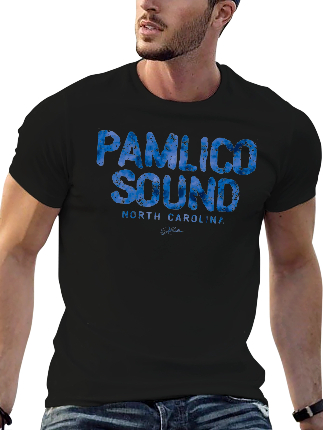 Pamlico Sound North Carolina Black T-Shirt