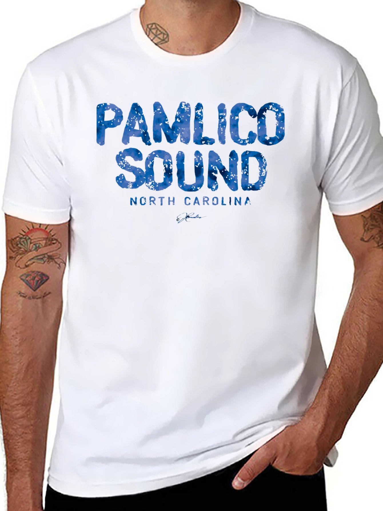 Pamlico Sound North Carolina Black T-Shirt