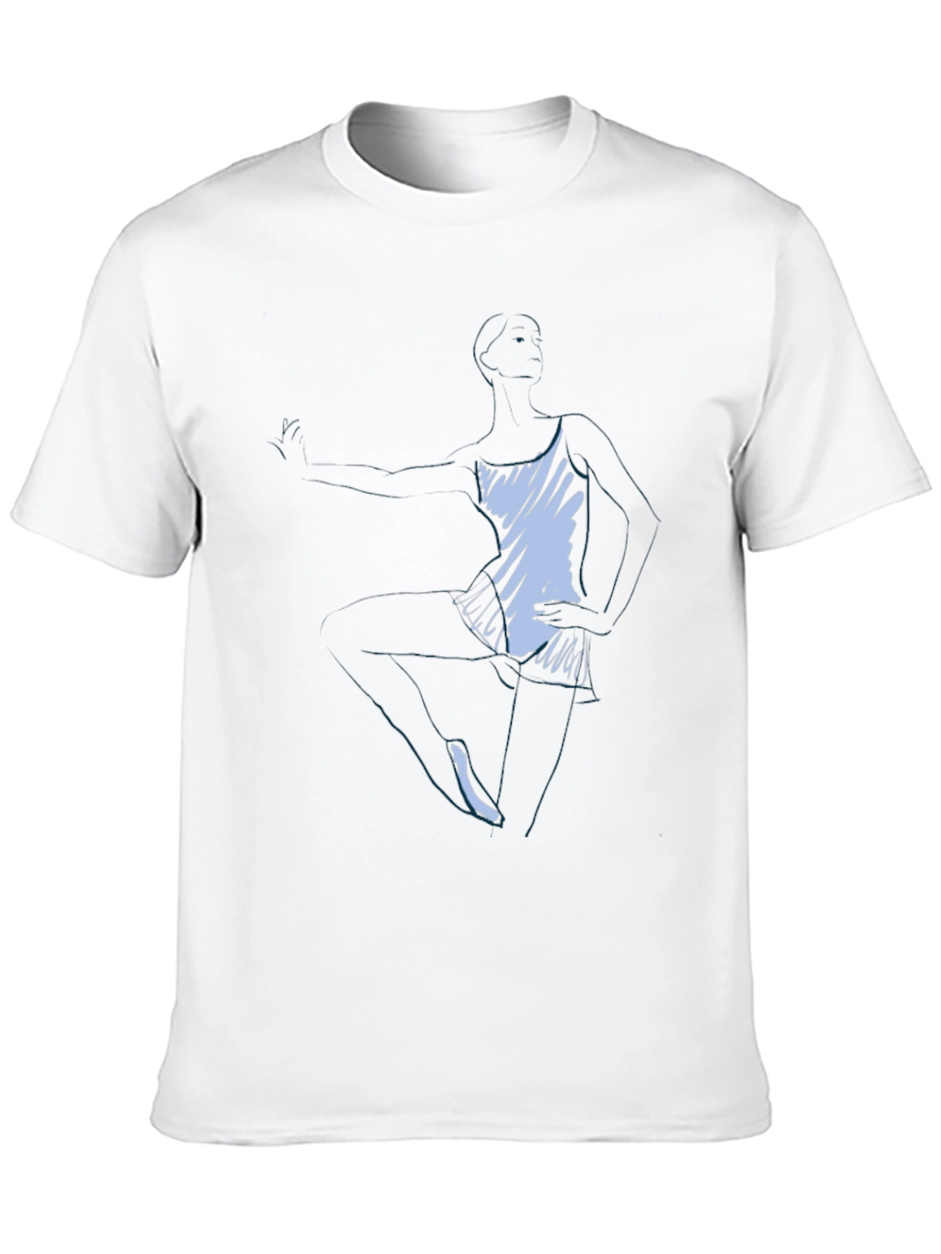 Abstract Figure Graphic Tee - Black