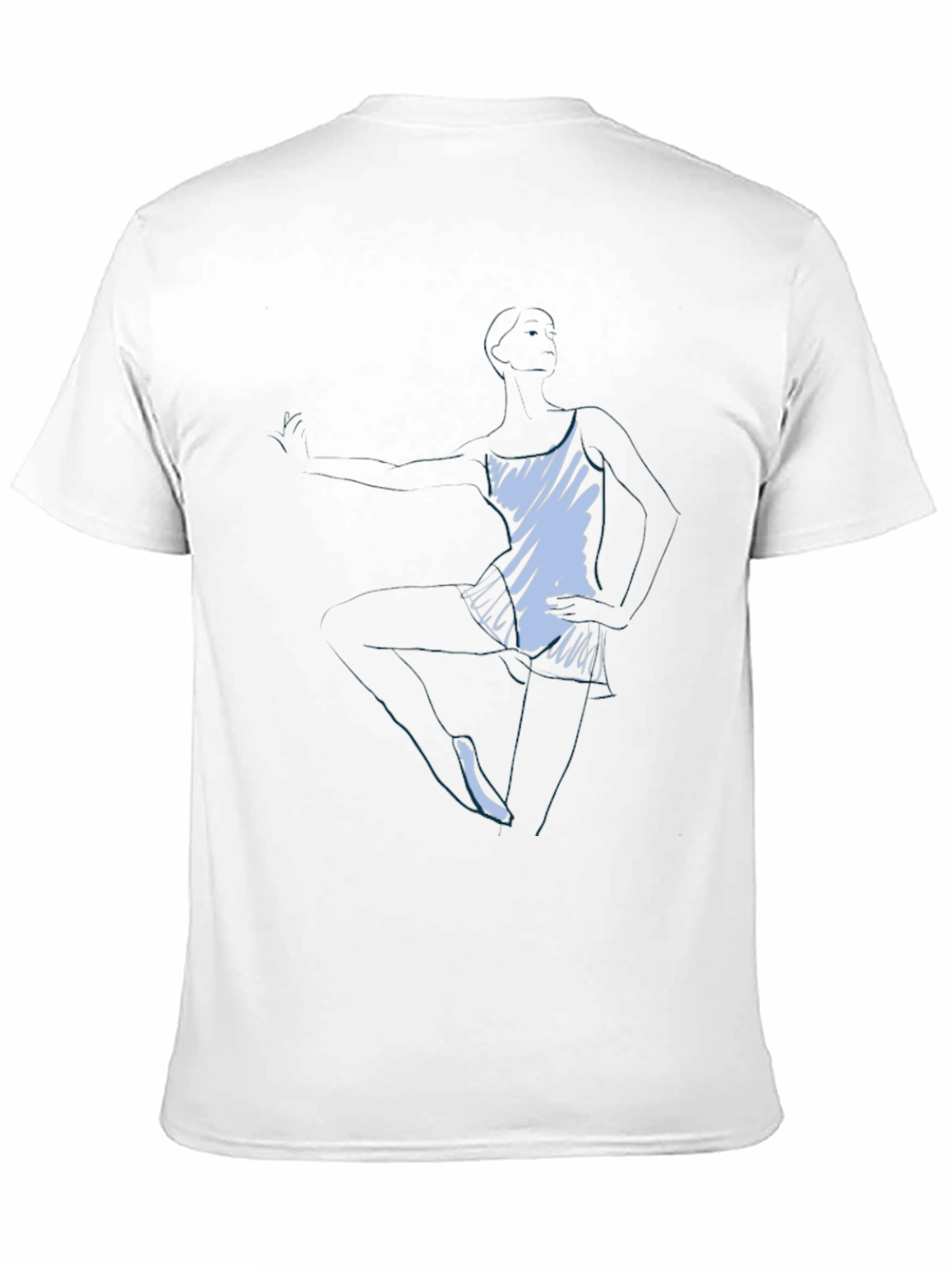 Abstract Figure Graphic Tee - Black