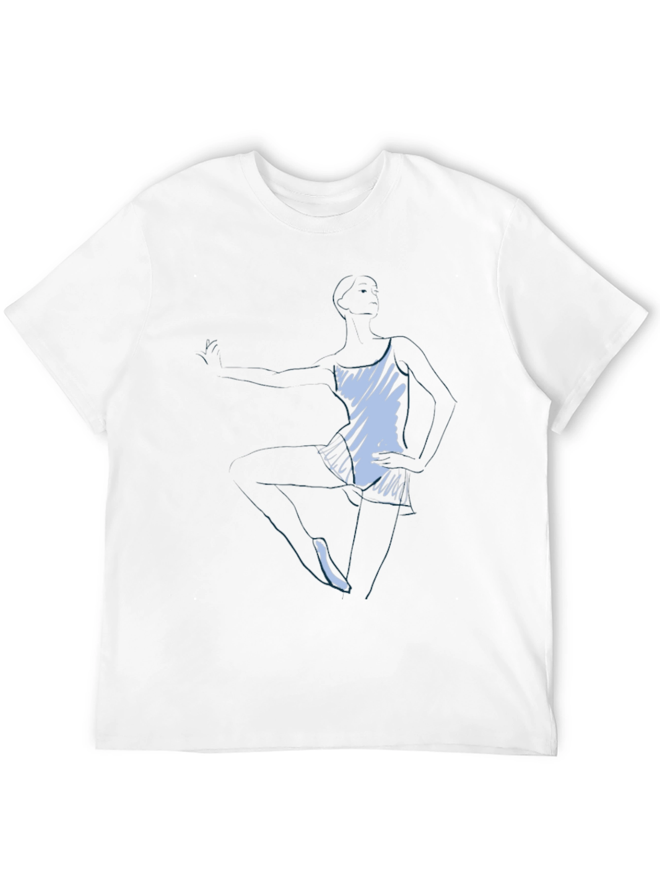 Abstract Figure Graphic Tee - Black