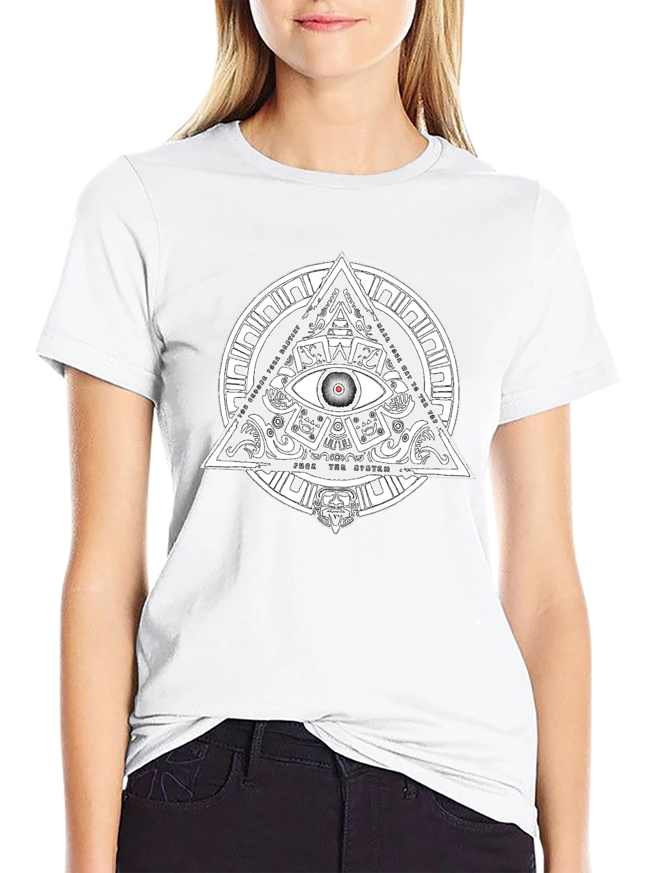 Illuminati Eye Graphic T-Shirt - Black Cotton Tee