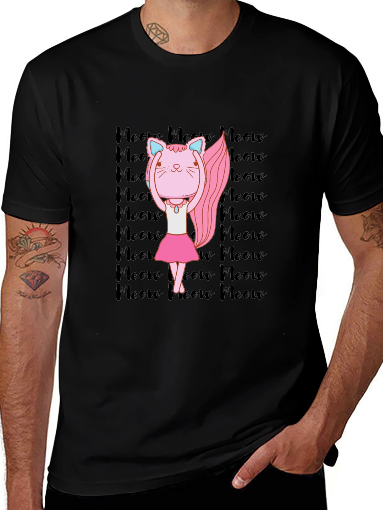 Ballerina Cat Meow Graphic T-Shirt