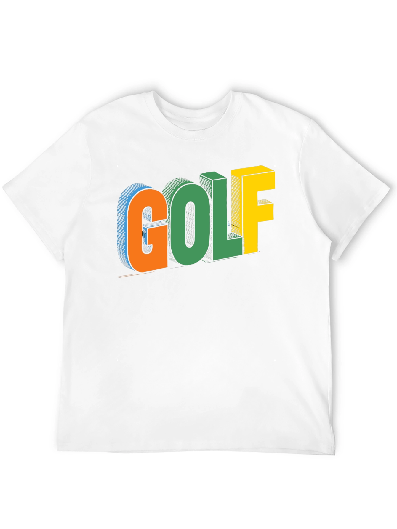 Golf Graphic Print Black T-Shirt