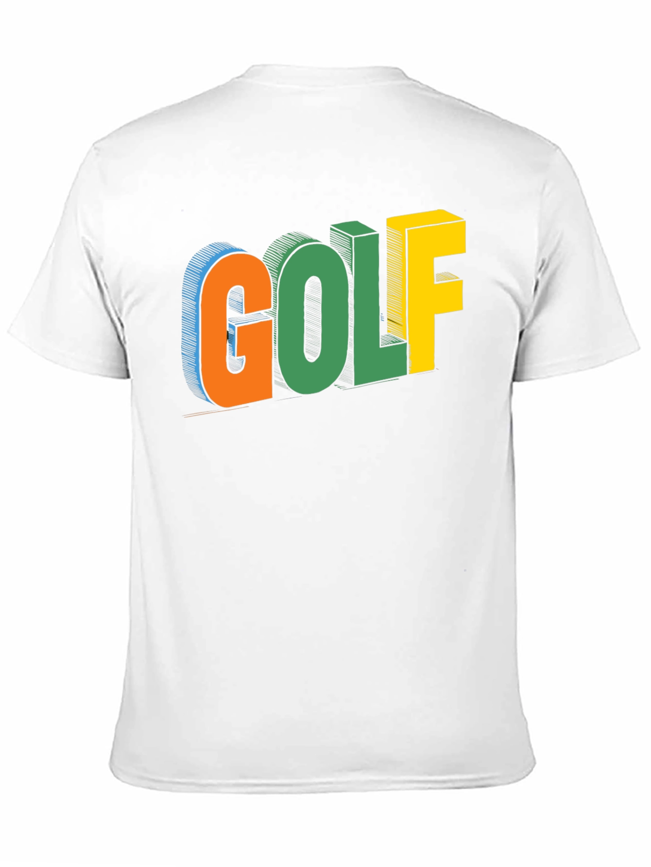 Golf Graphic Print Black T-Shirt