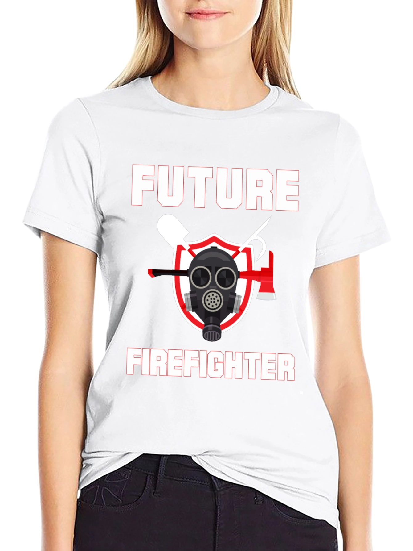 Future Firefighter Graphic T-Shirt - Black Cotton Tee
