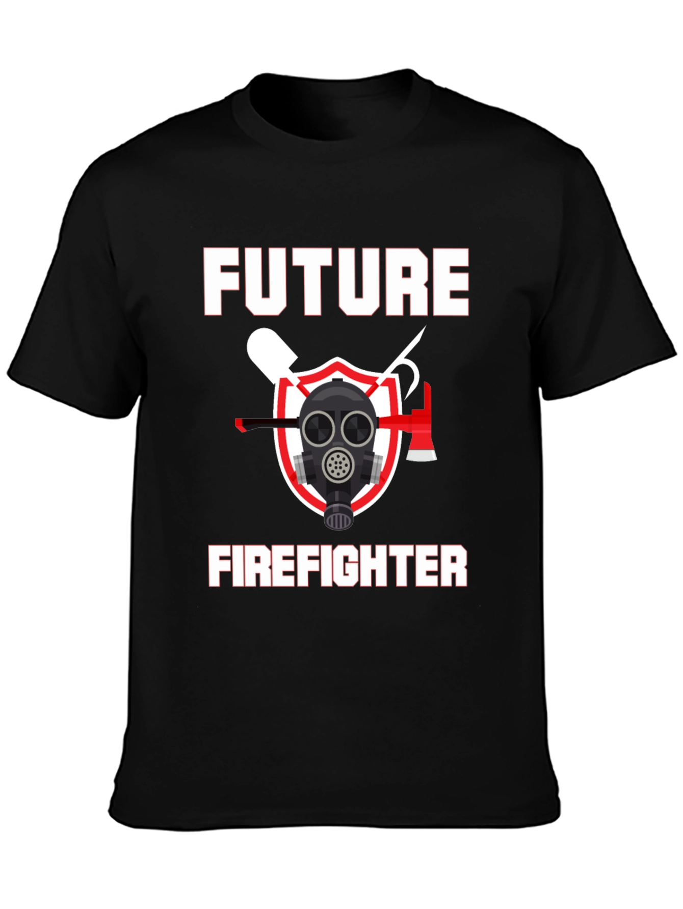 Future Firefighter Graphic T-Shirt - Black Cotton Tee