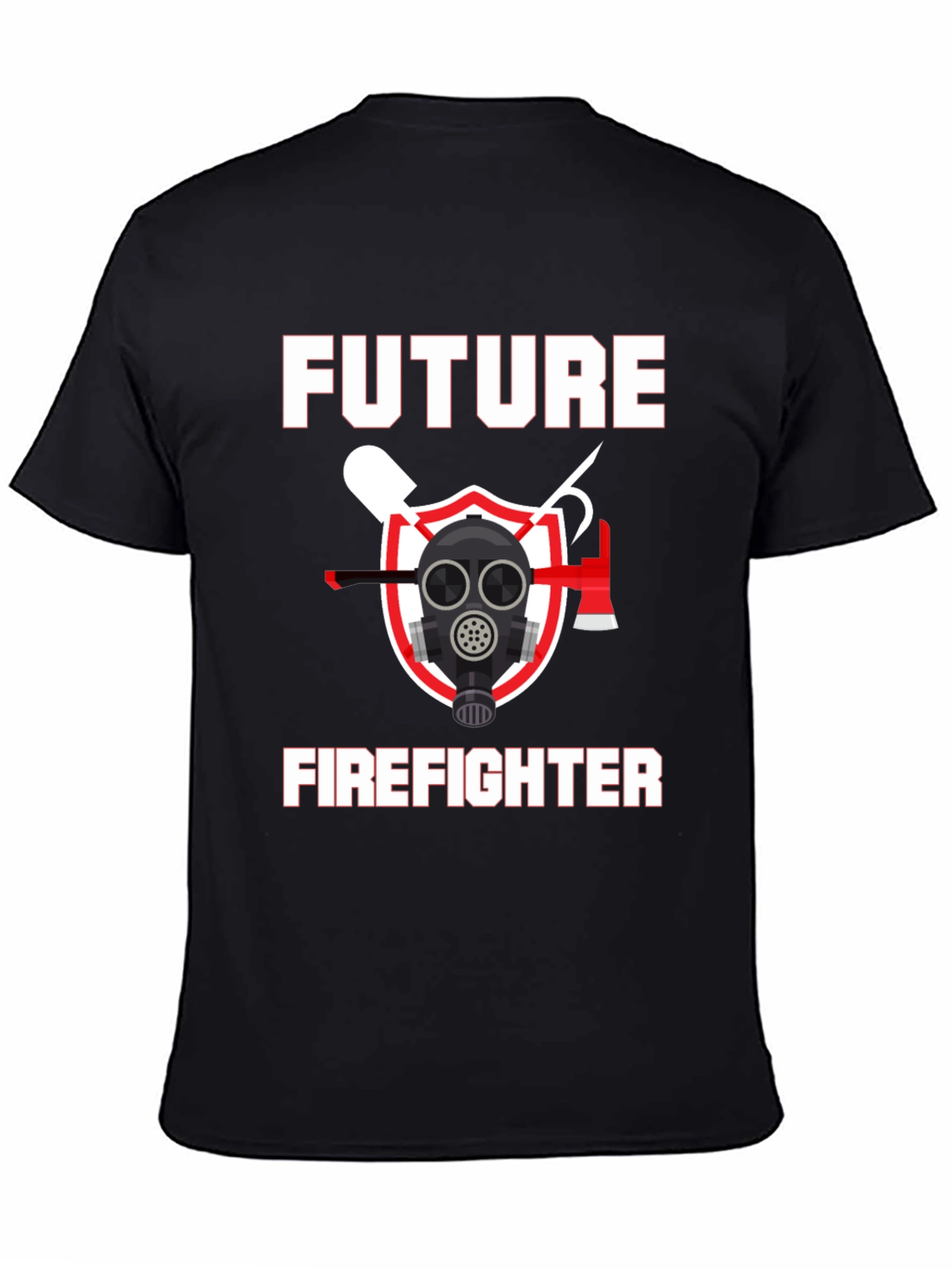 Future Firefighter Graphic T-Shirt - Black Cotton Tee