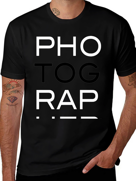 Photog-Rap Tee - Black Cotton Graphic T-Shirt