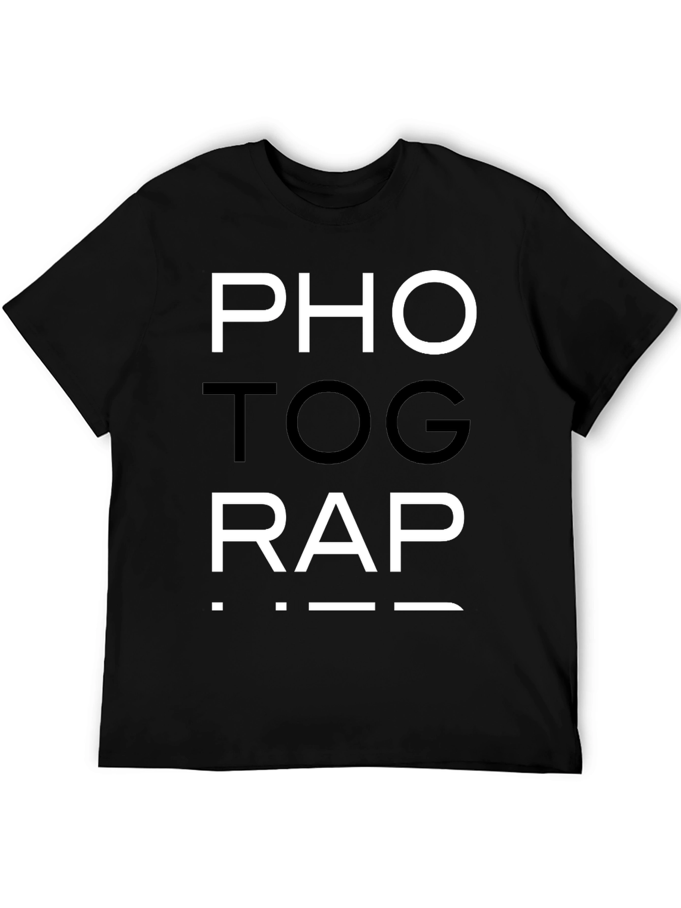 Photog-Rap Tee - Black Cotton Graphic T-Shirt