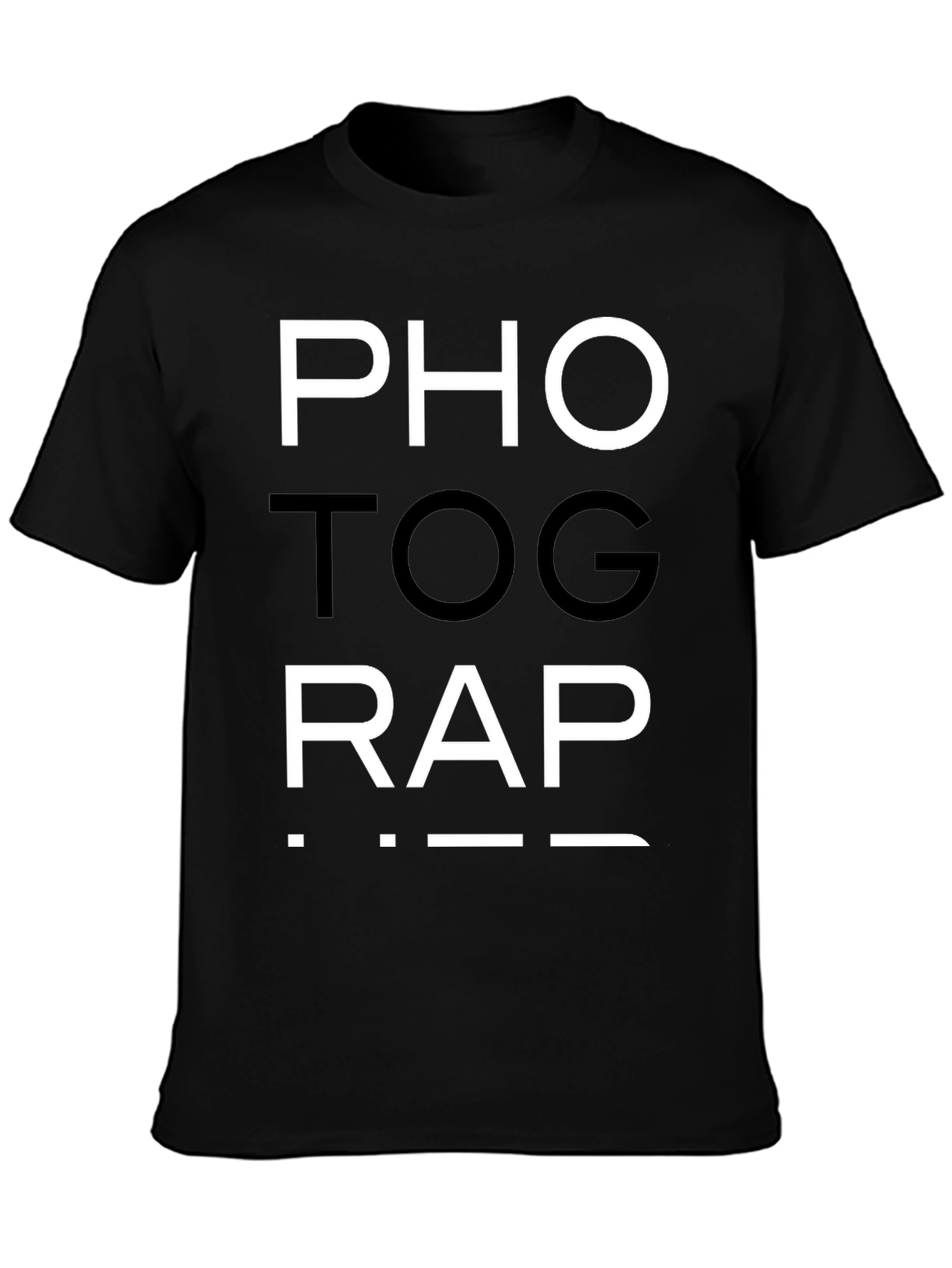 Photog-Rap Tee - Black Cotton Graphic T-Shirt