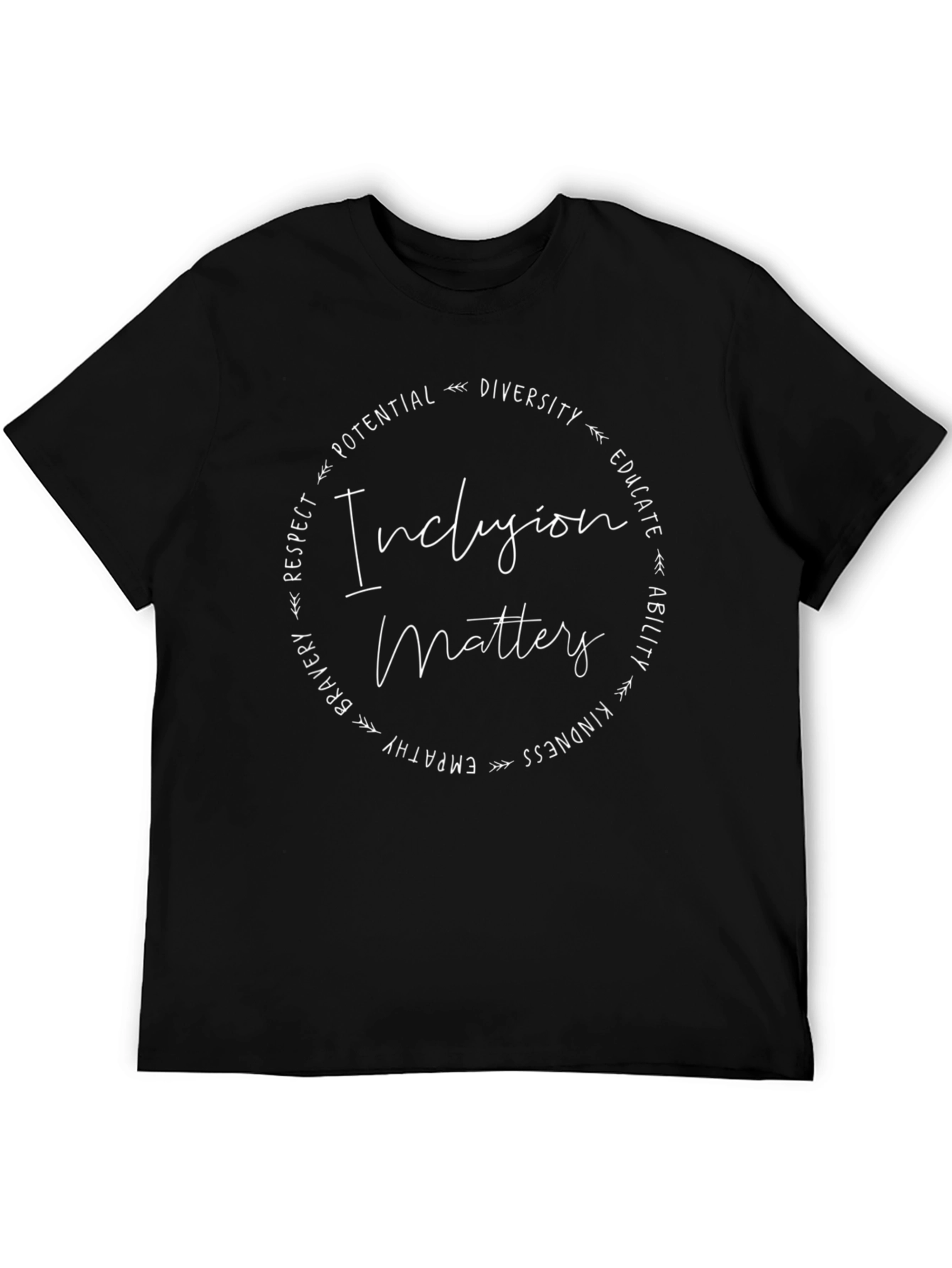 Inclusion Matters Graphic Tee - Unisex Black Cotton Blend