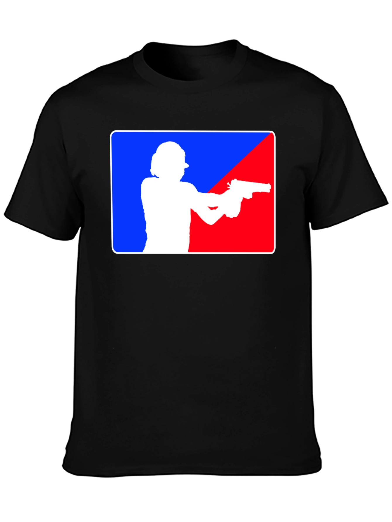Gunslinger T-Shirt: Blue and Red Target Design