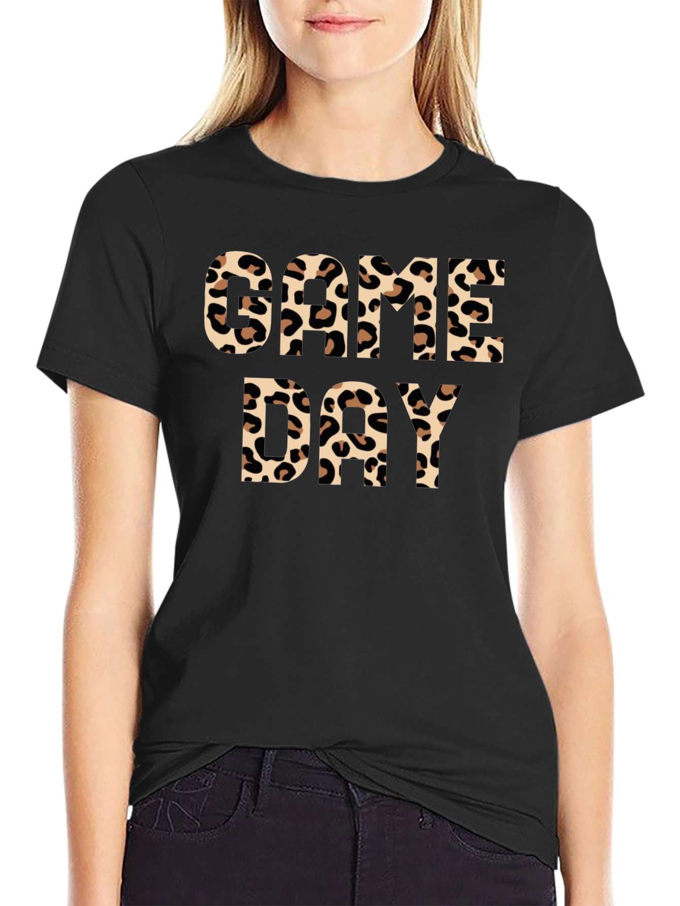 Game Day Cheetah Print Graphic Tee